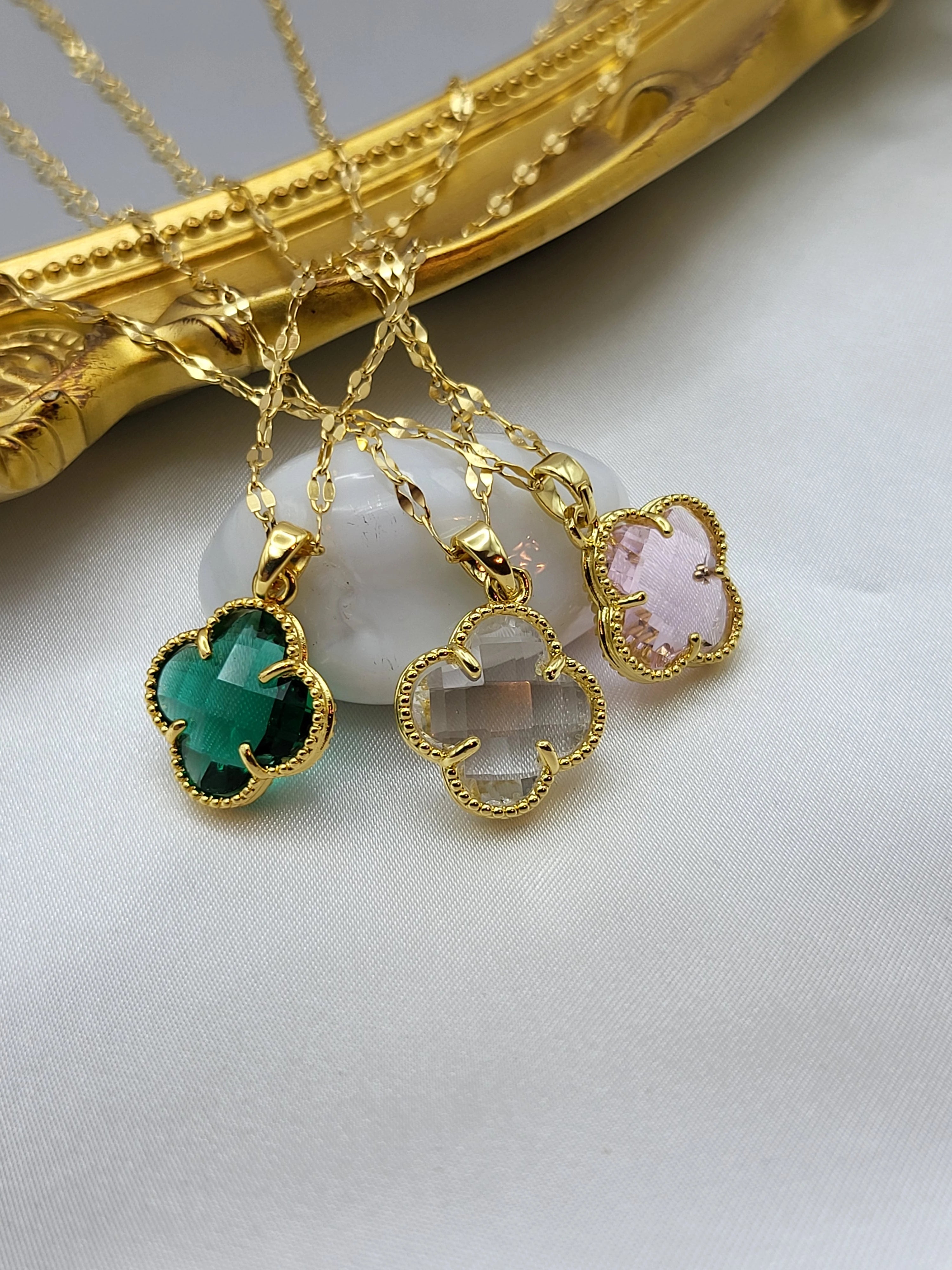 Gold Four Clover Necklace