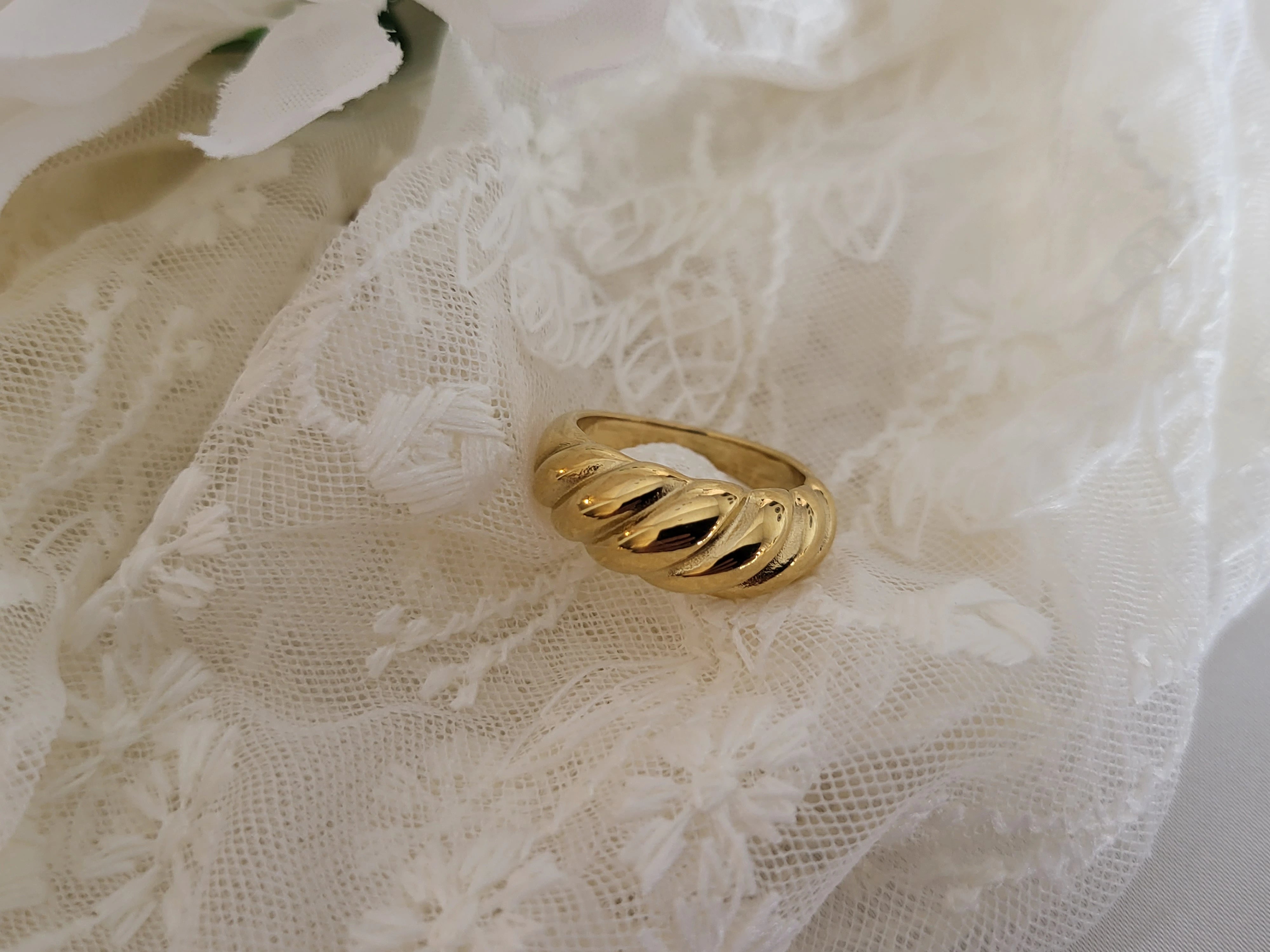 Gold Filled Croissant Ring