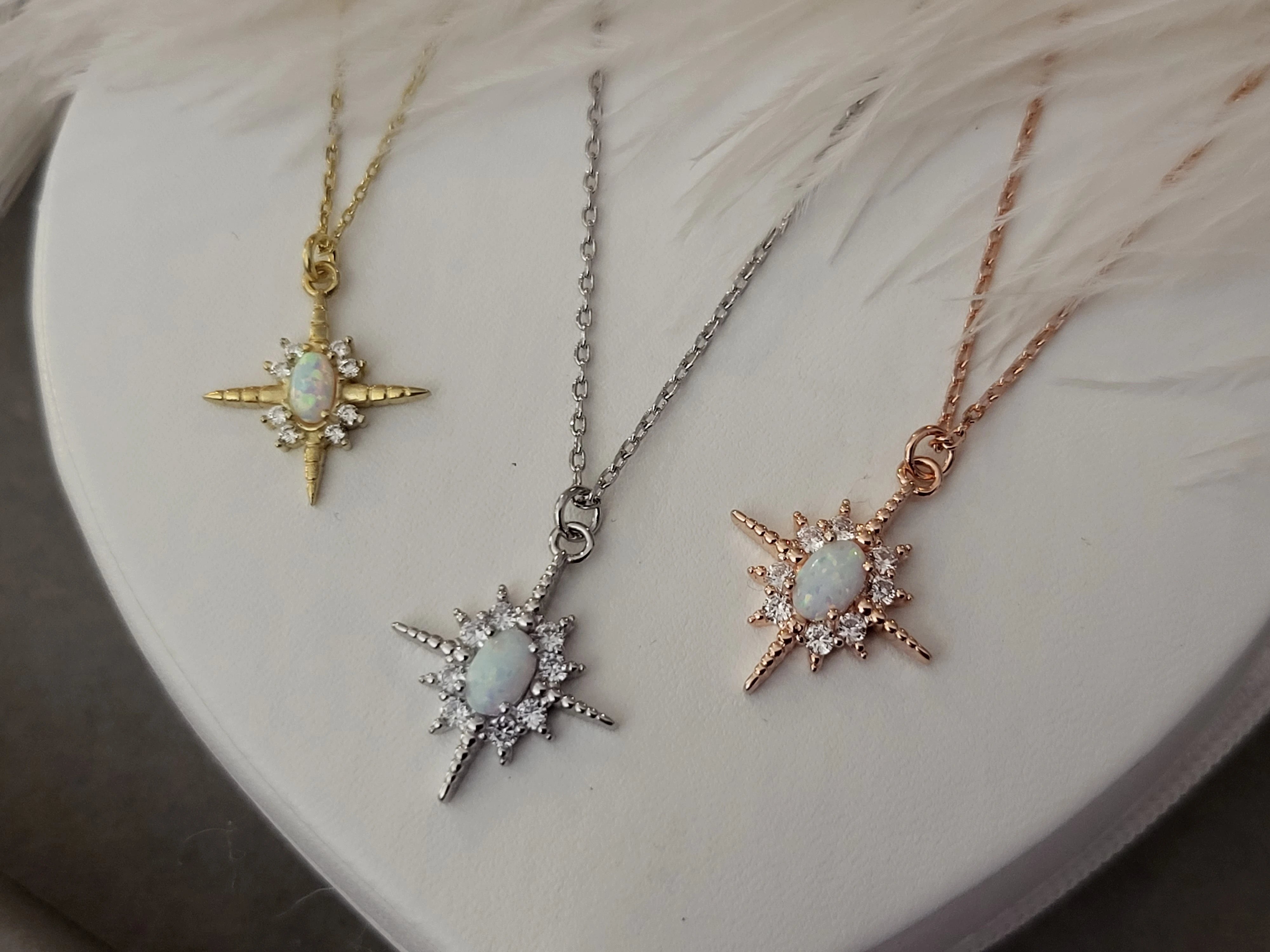 925 Sterling Silver North Star Necklace