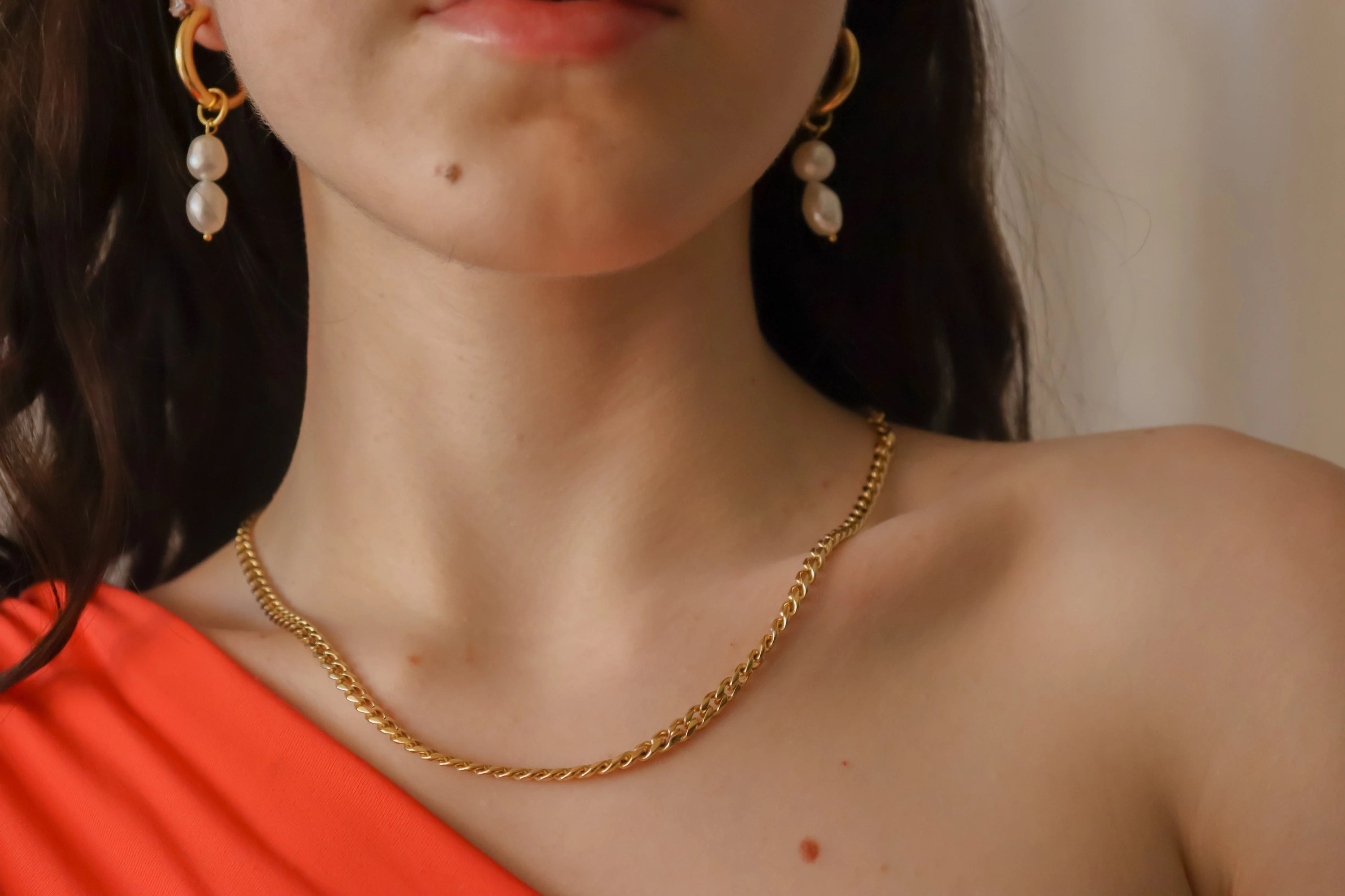 Gold Filled Double Pearl Hoops