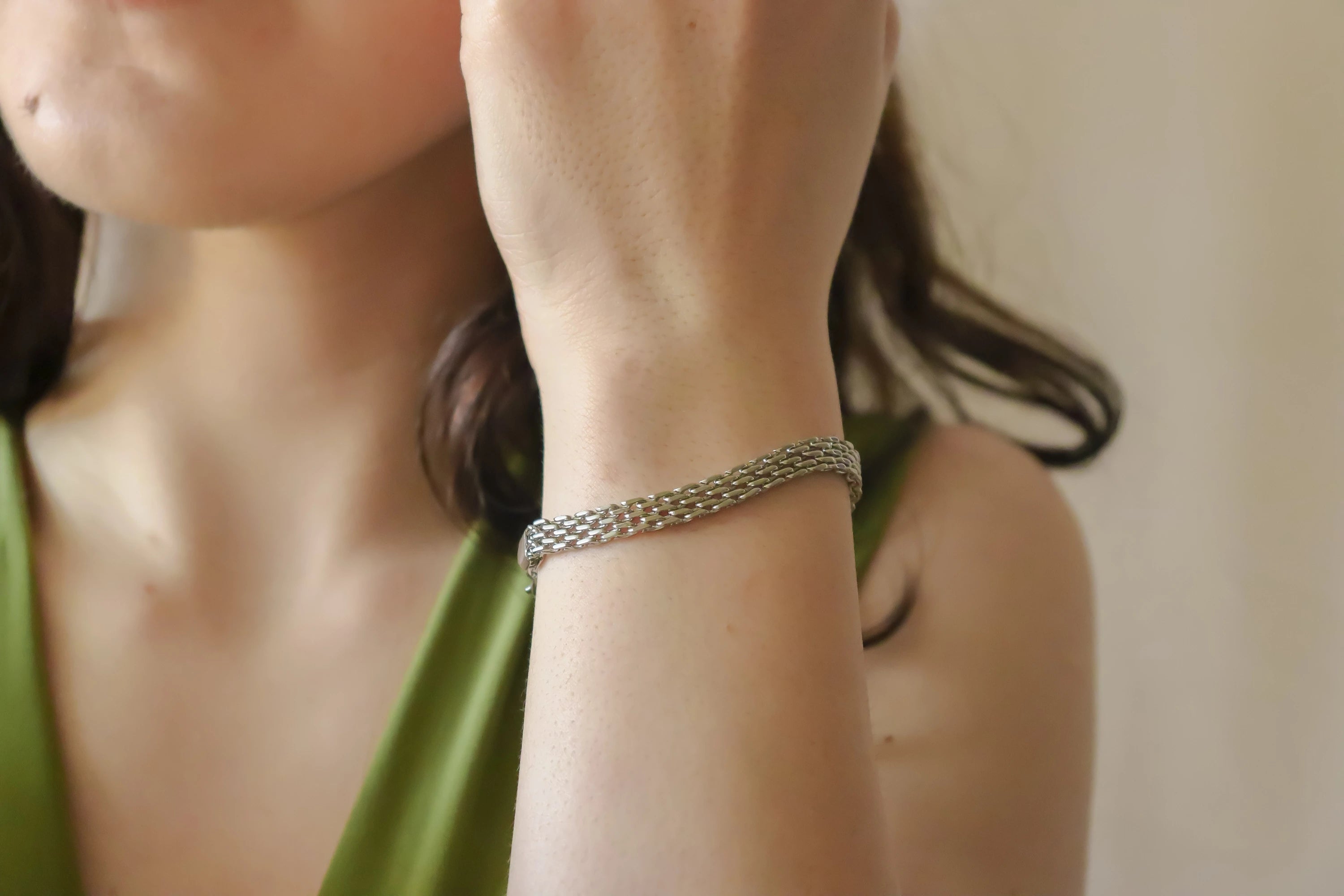 Gold Filled Mesh Chain Bracelet