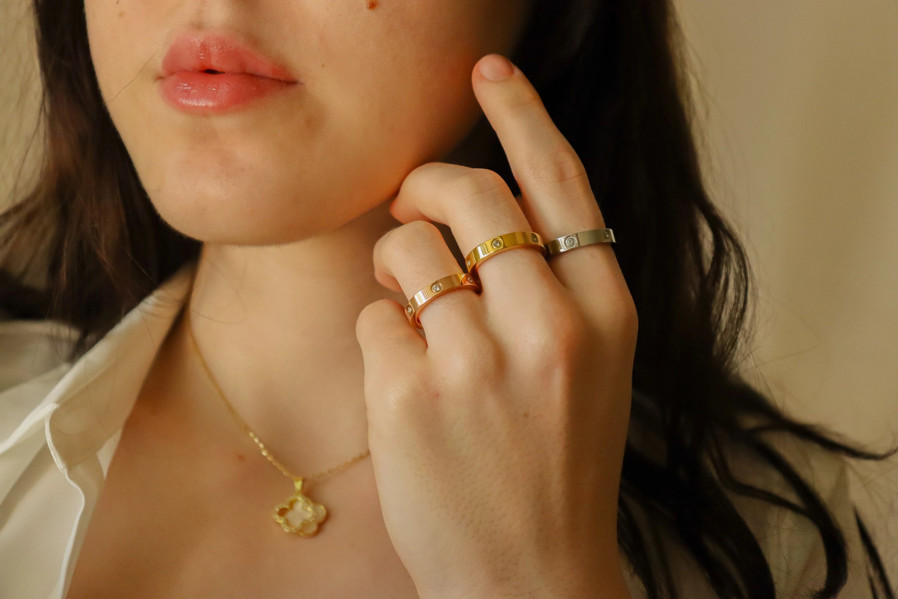 Gold Filled Stackable Band Rings