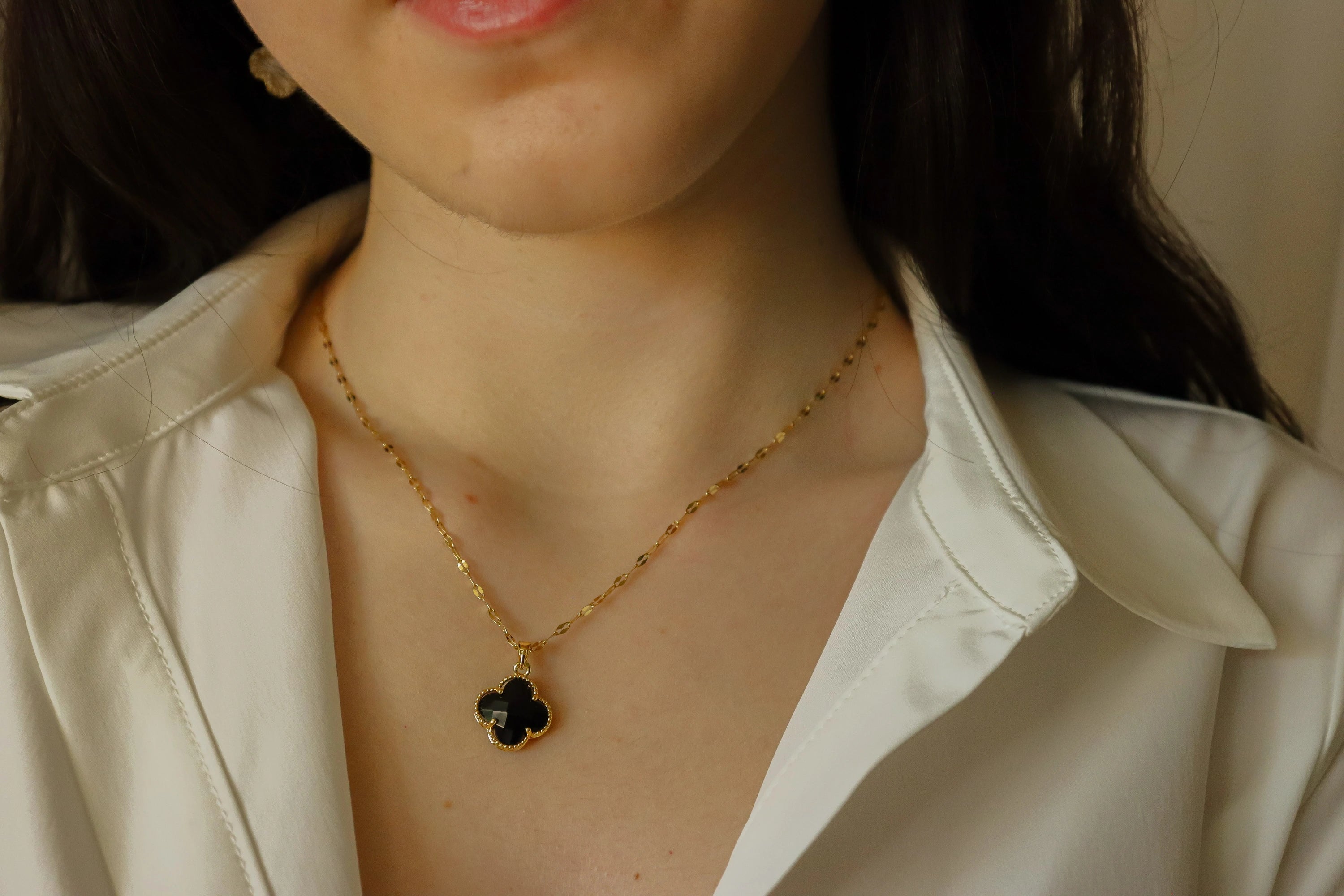 Gold Four Clover Necklace