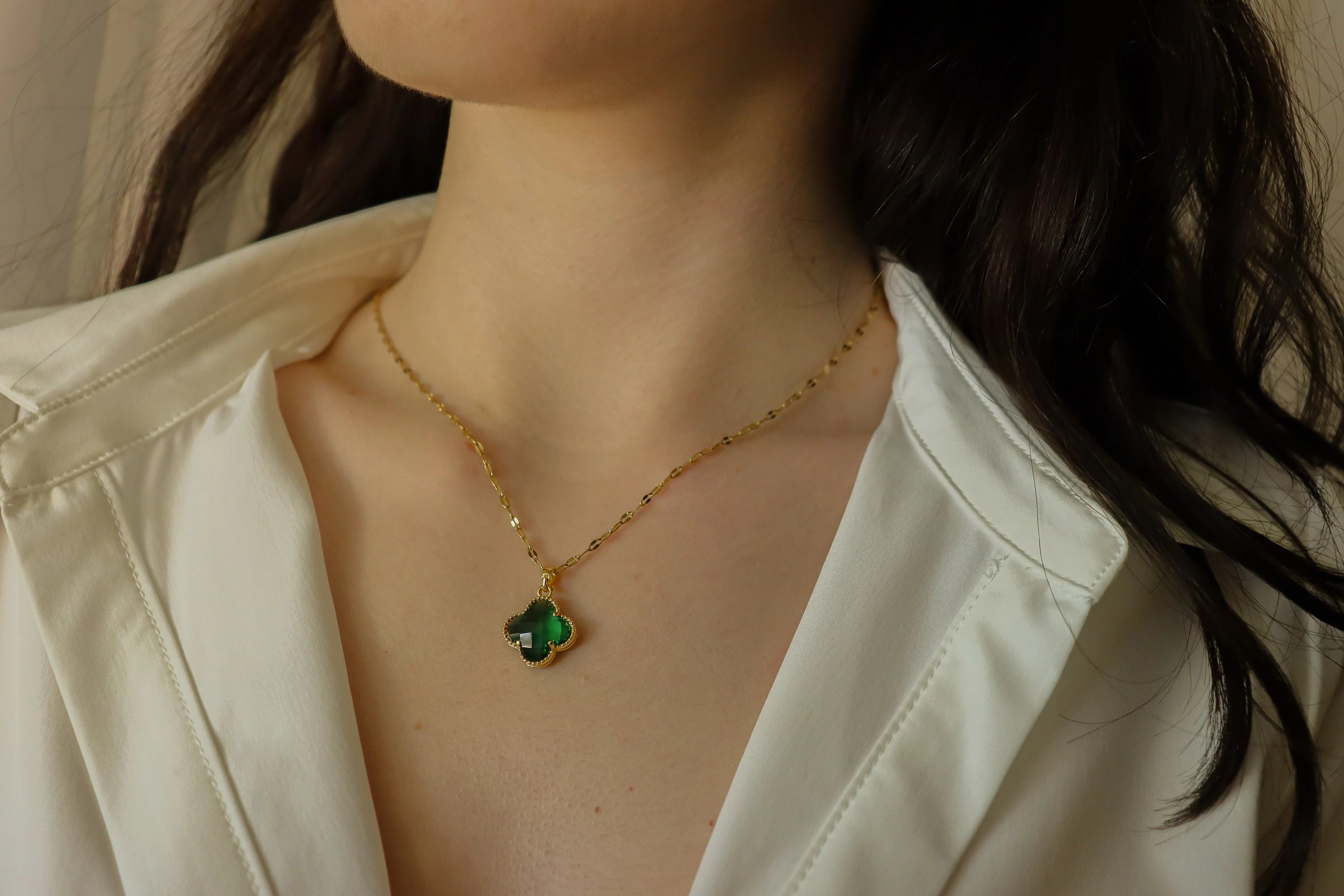 Gold Four Clover Necklace