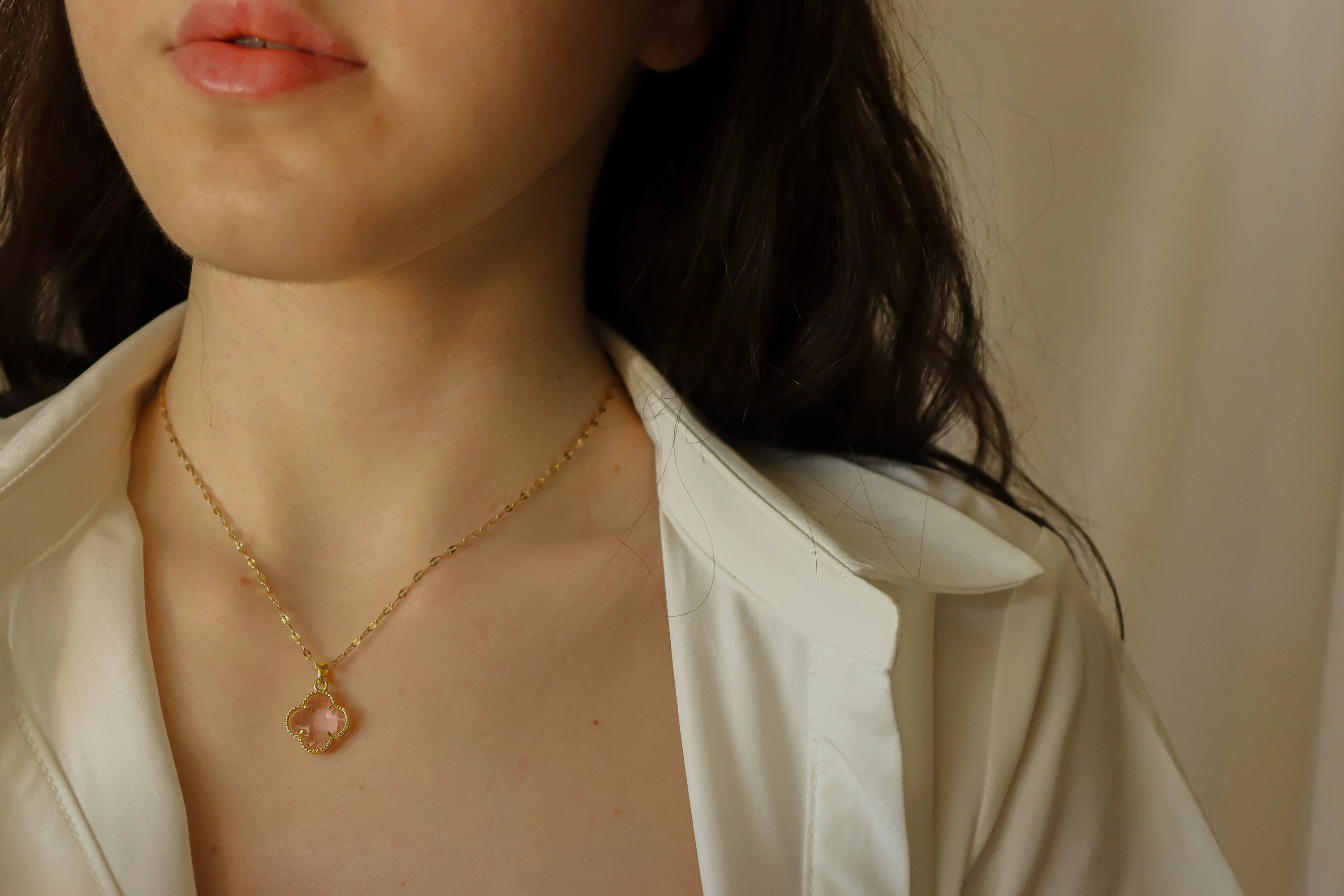 Gold Four Clover Necklace