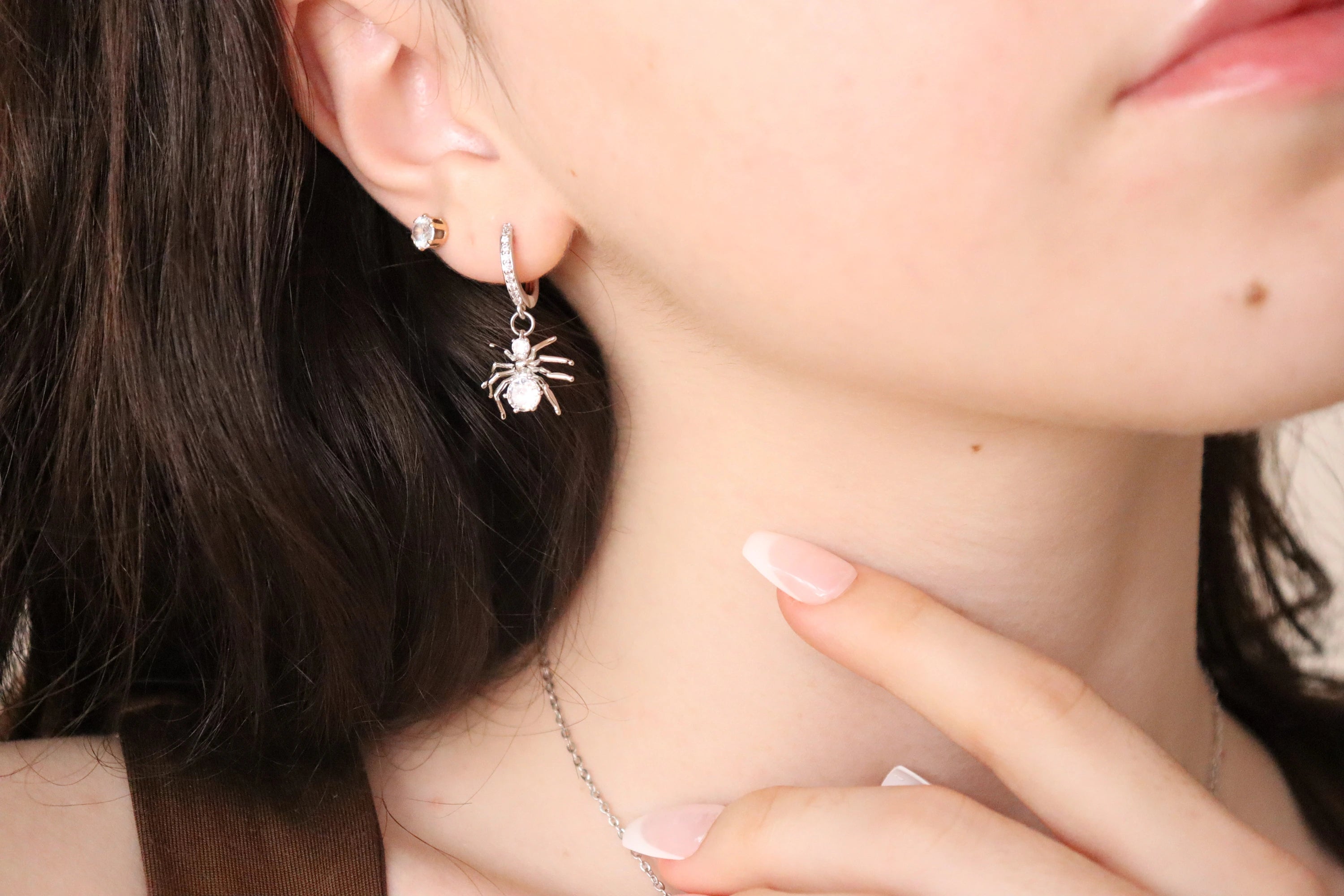 Gold Filled or Silver Spider Earrings