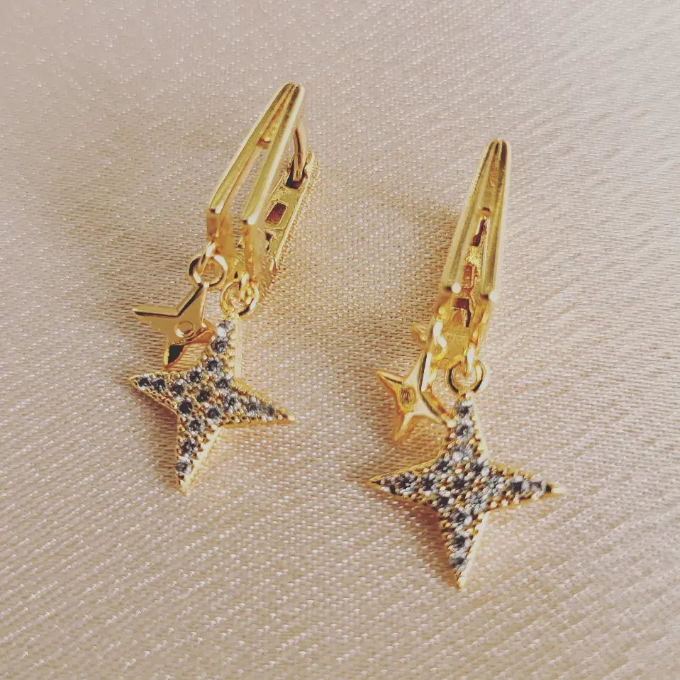 Gold Filled Star Earrings