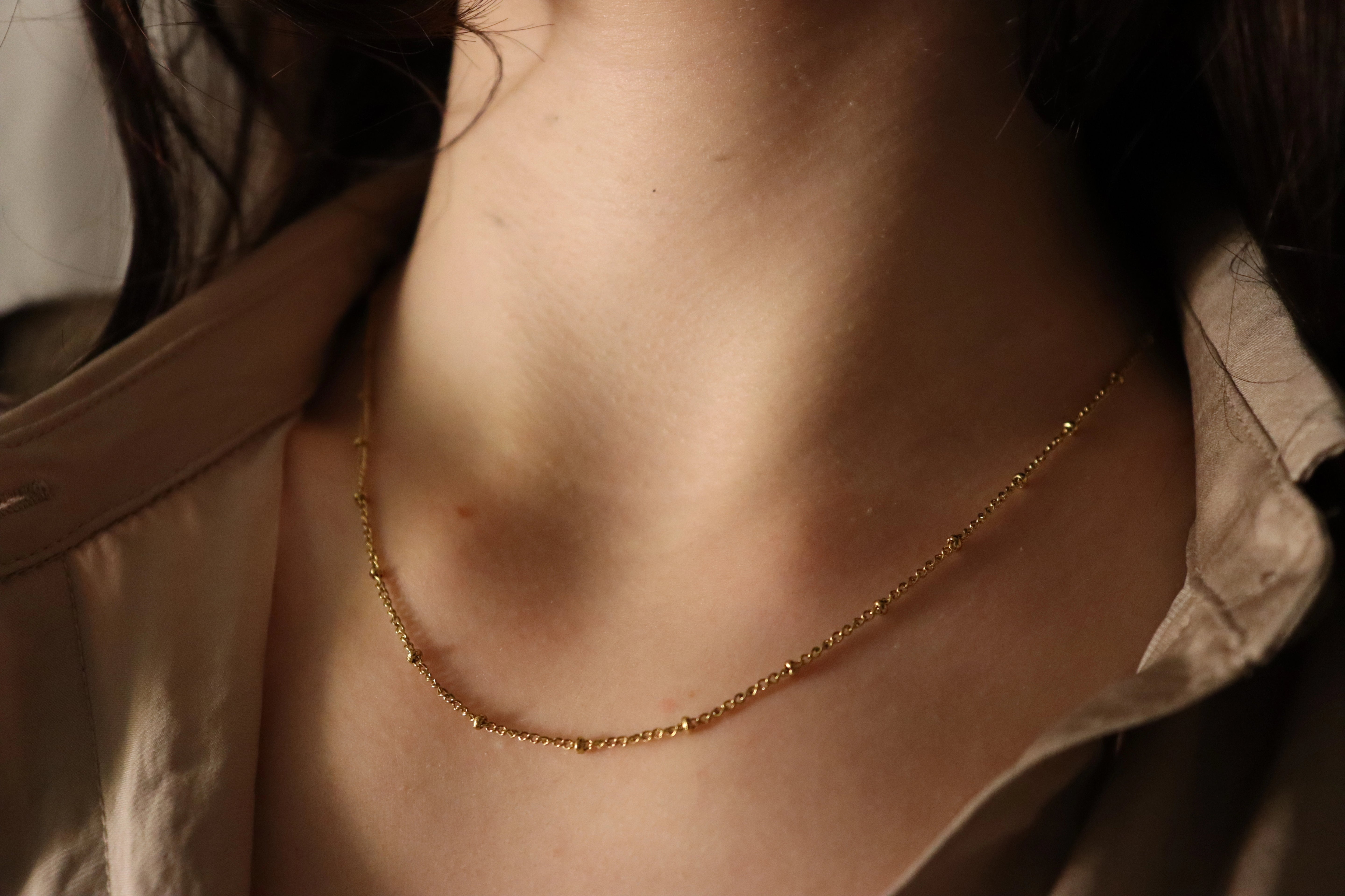 Gold Filled Ball Bead Chain Necklace