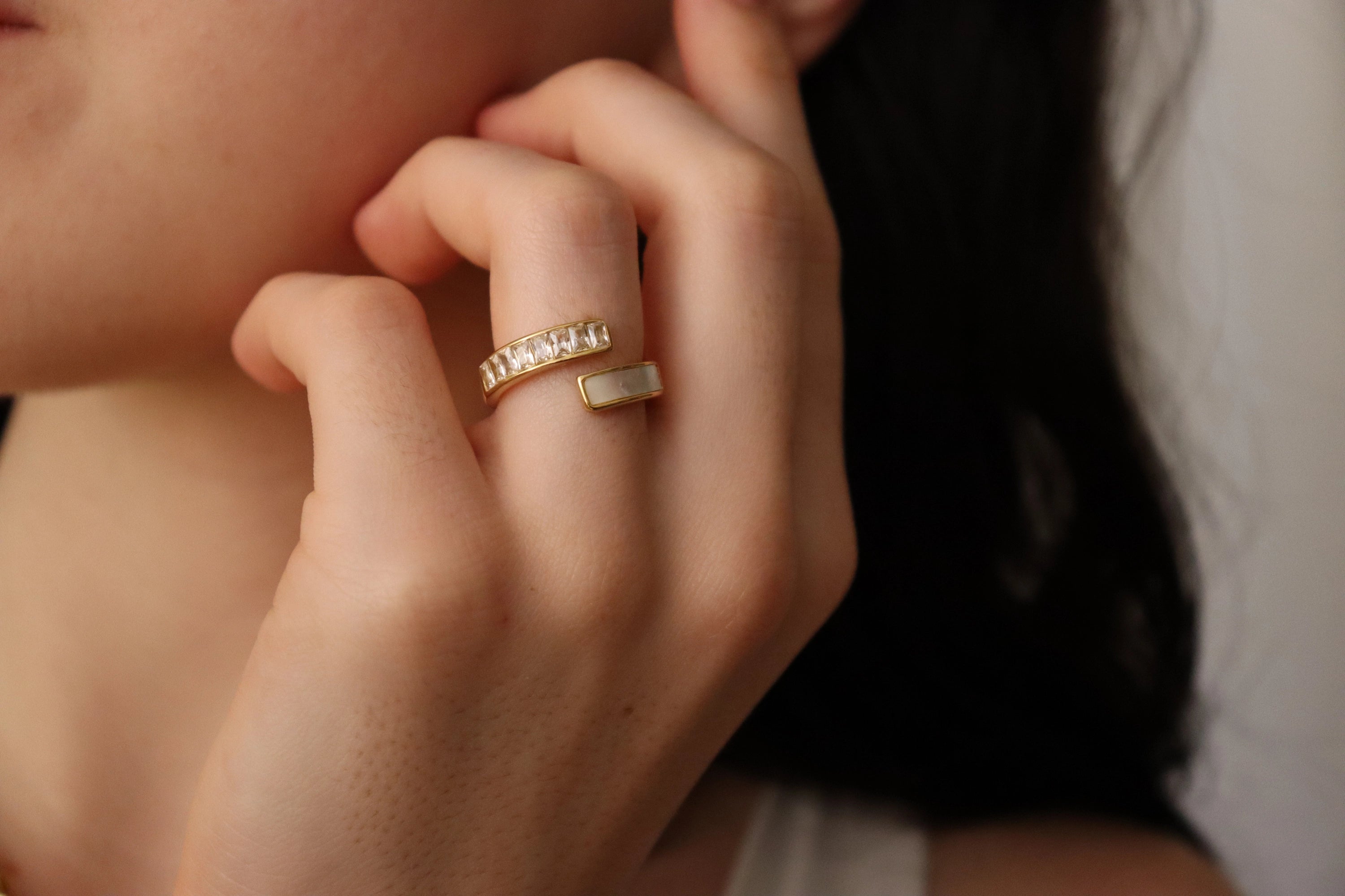 Gold Filled Pearl Signet Rings