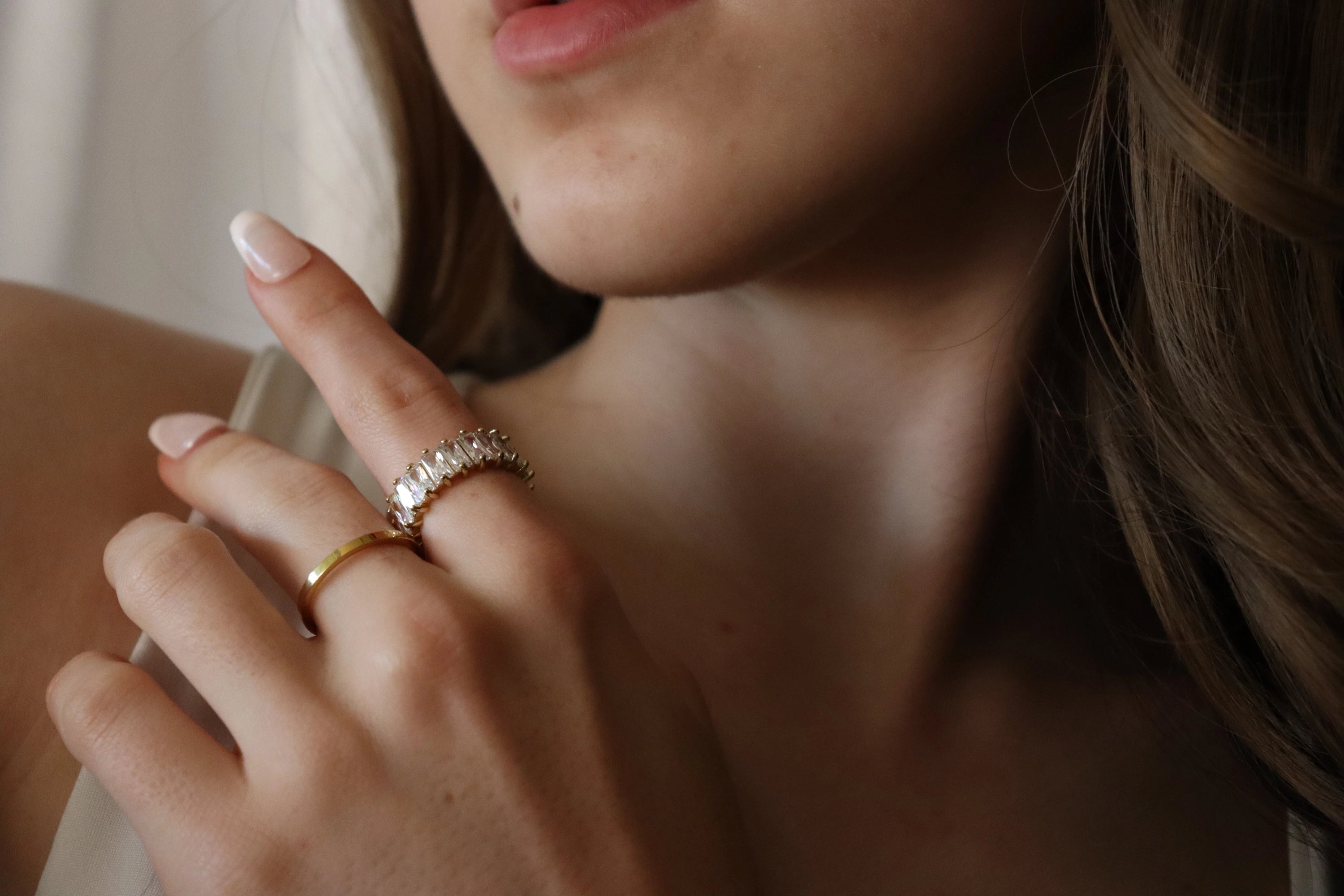 Adjustable Cubic Diamond Band Ring