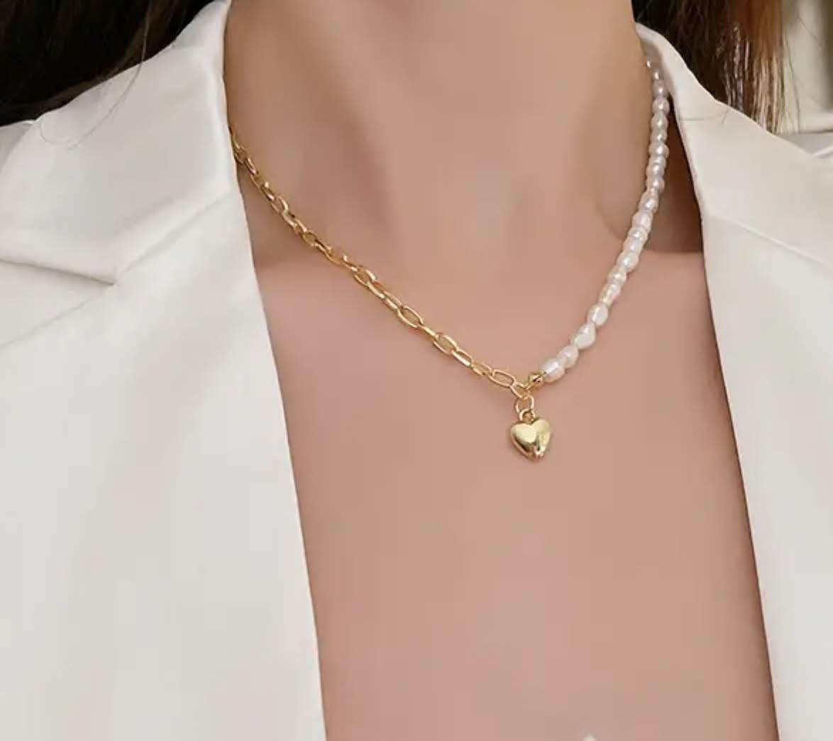 Half Link Half Freshwater Pearl