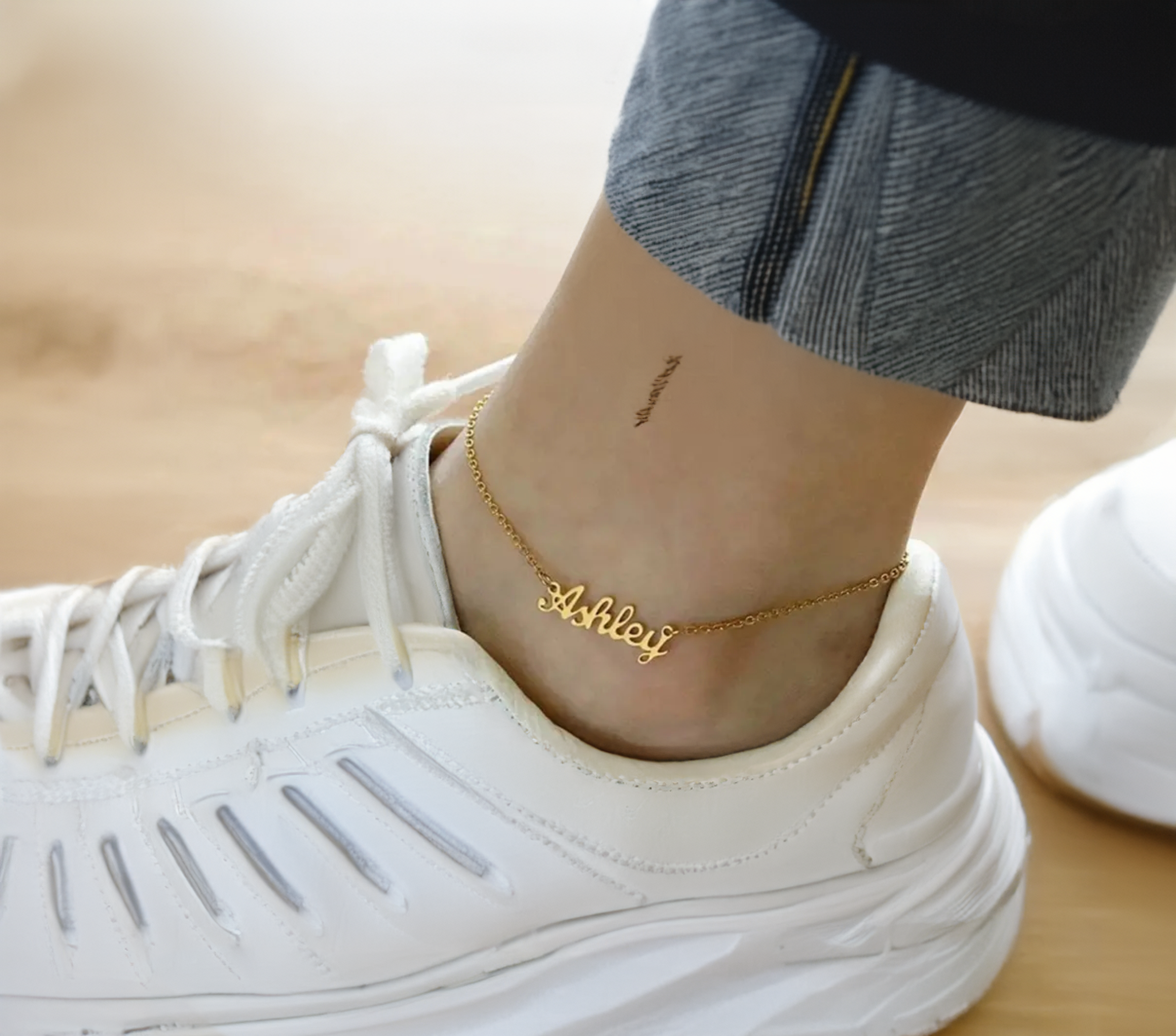 Gold Filled Name Anklet