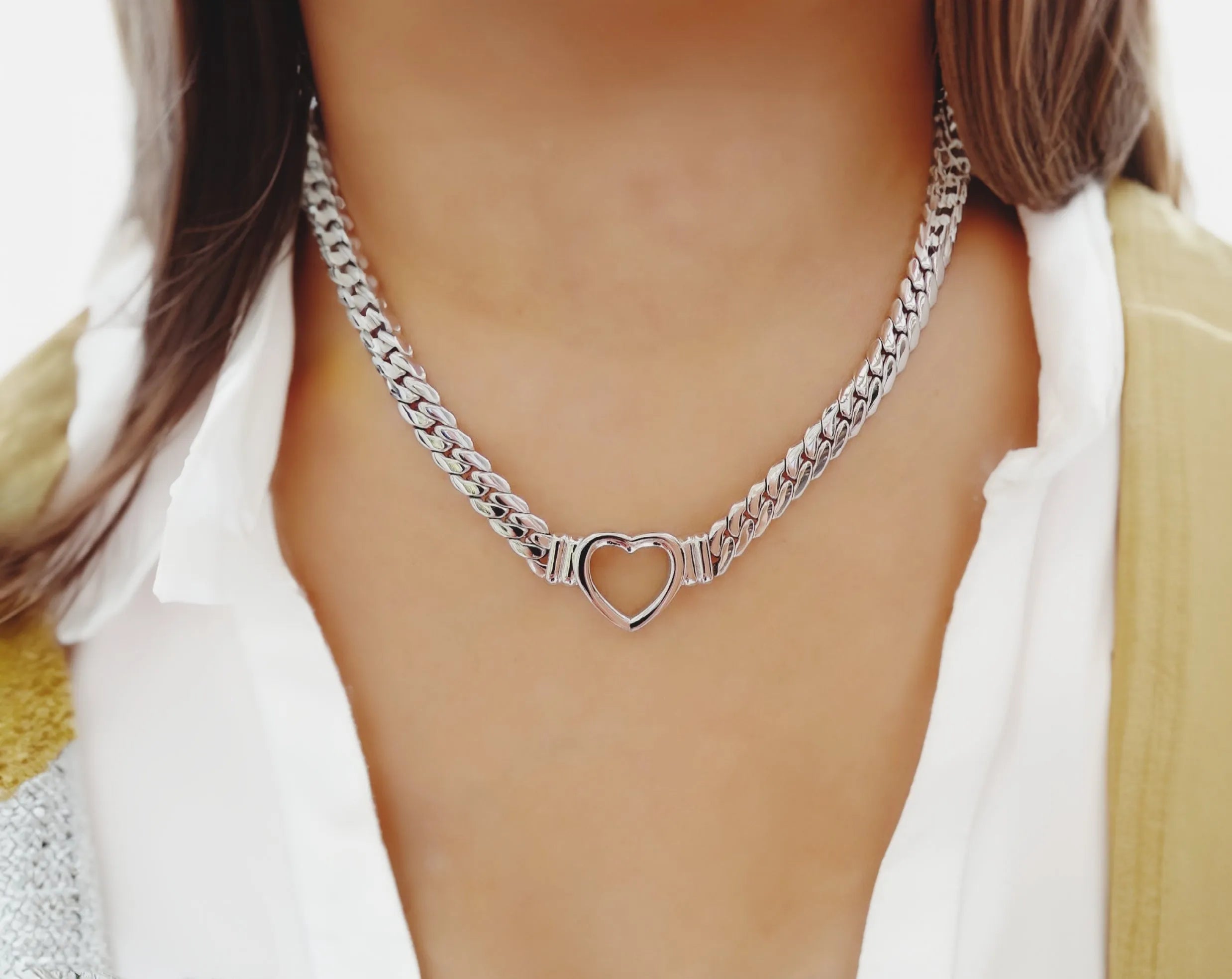 Agatha Heart Necklace product images.
