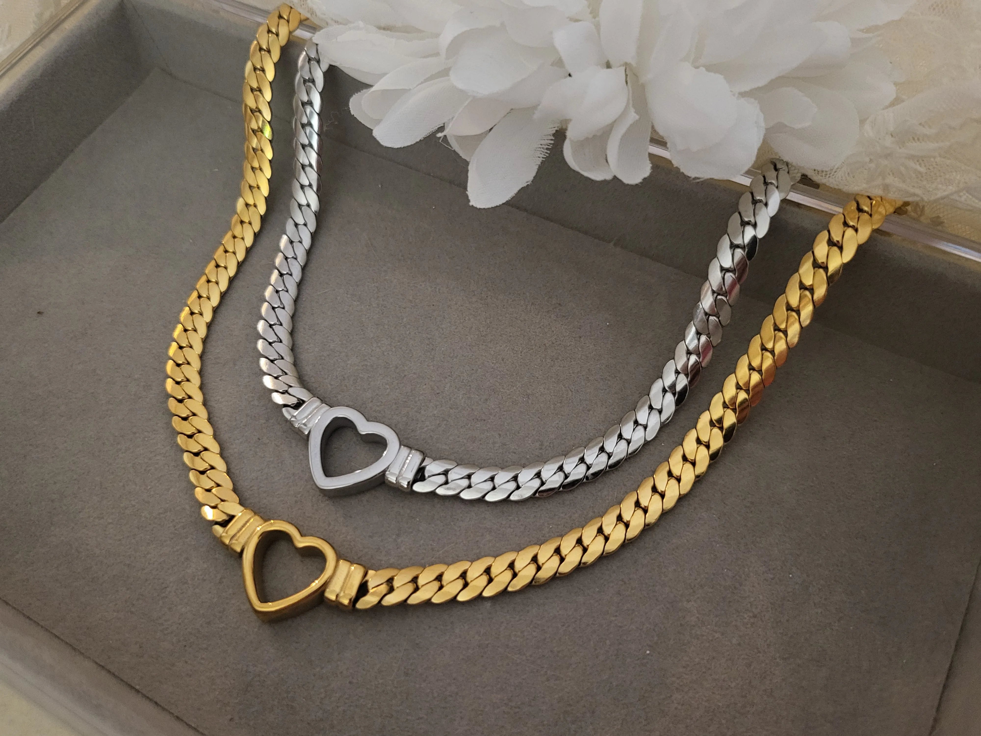 Agatha Heart Necklace product images.