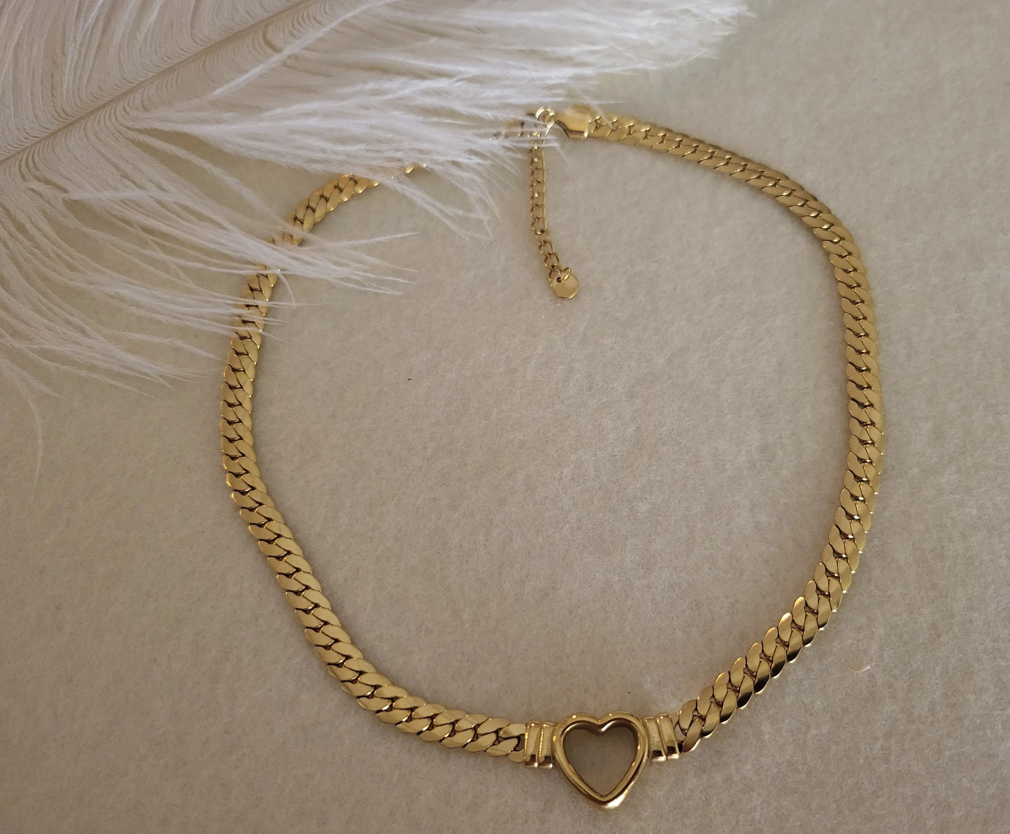 Agatha Heart Necklace product images.