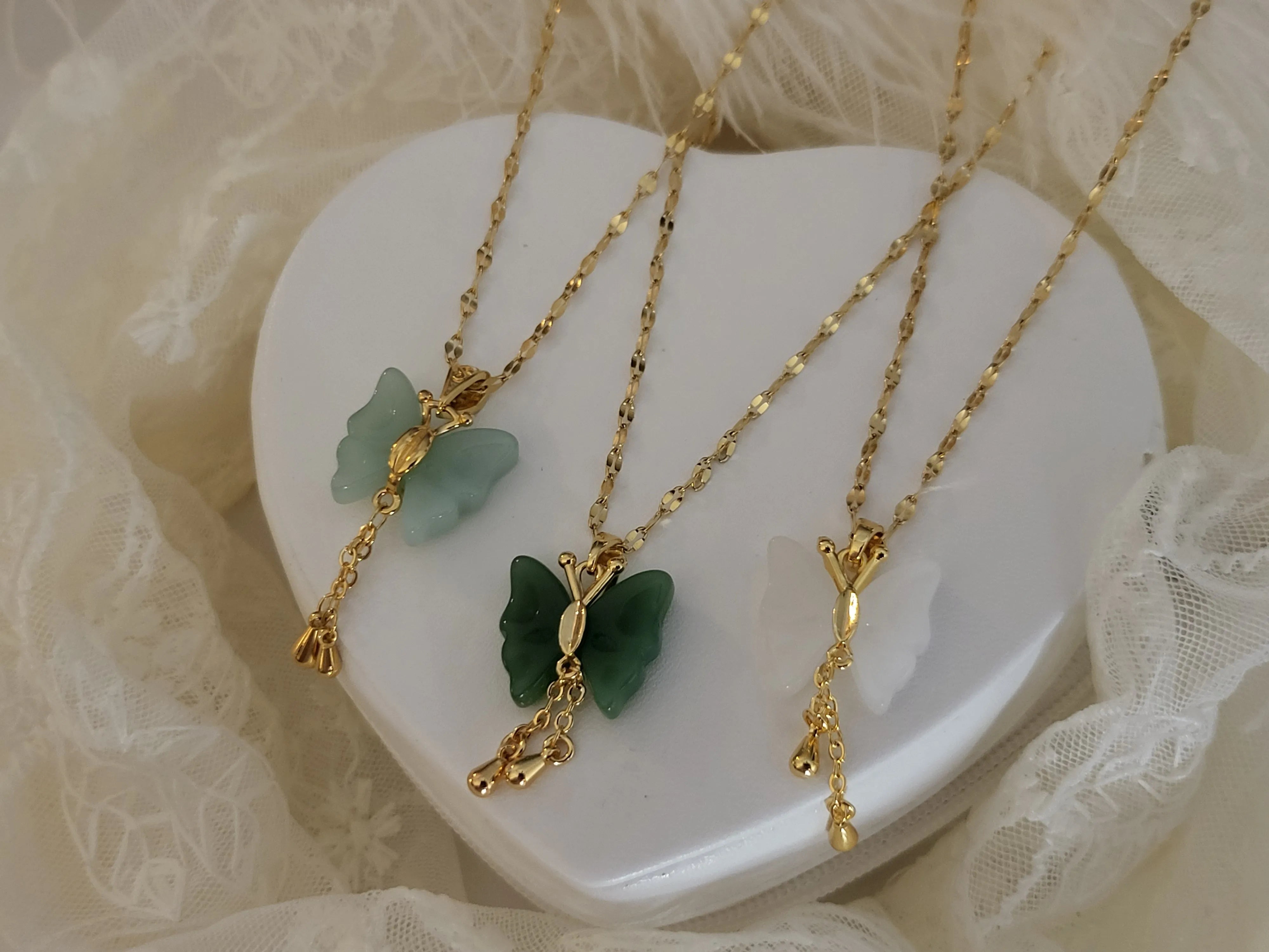 Butterfly Jade Necklace product images.