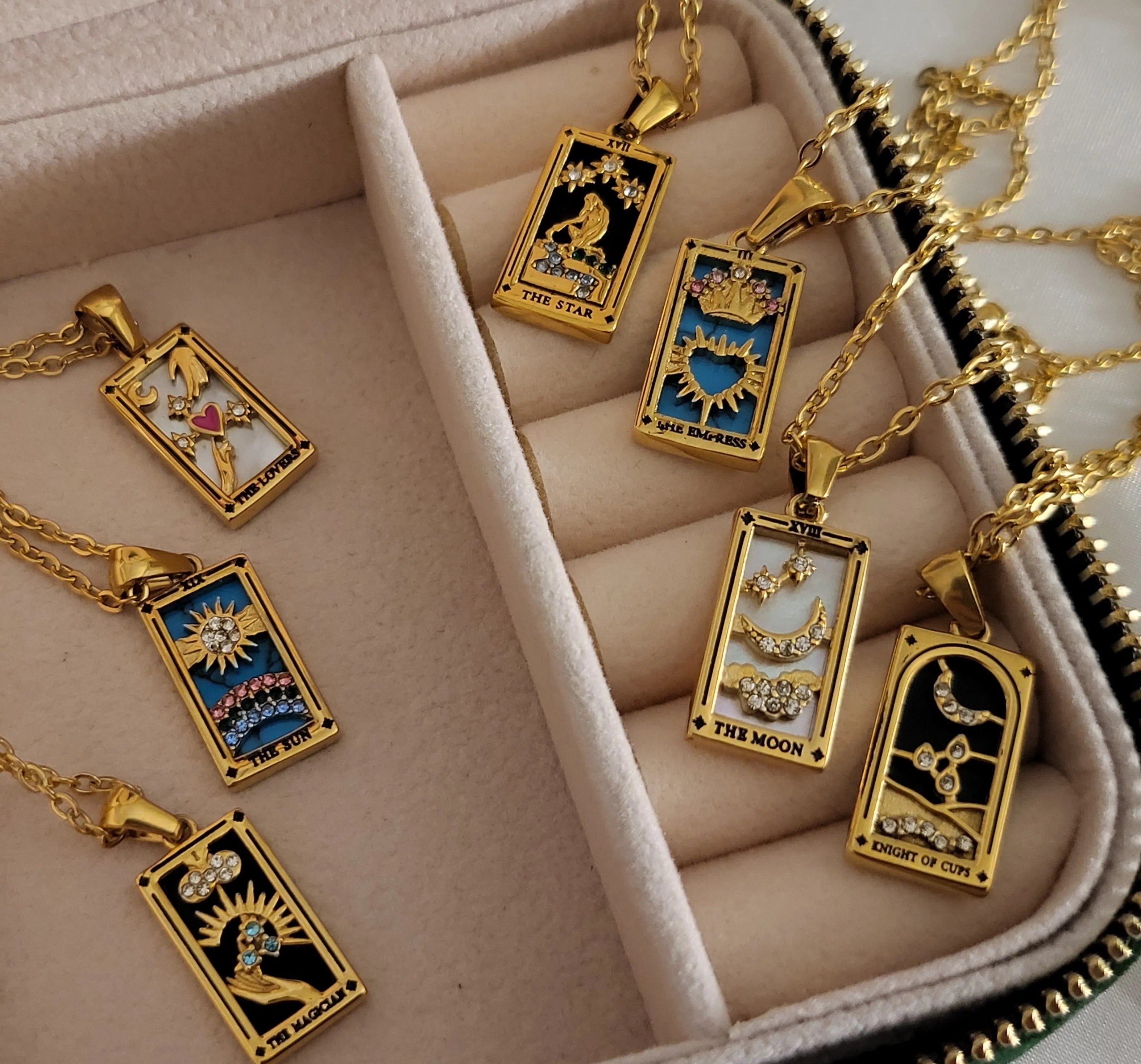 Gold Filled Tarot Necklace product images.