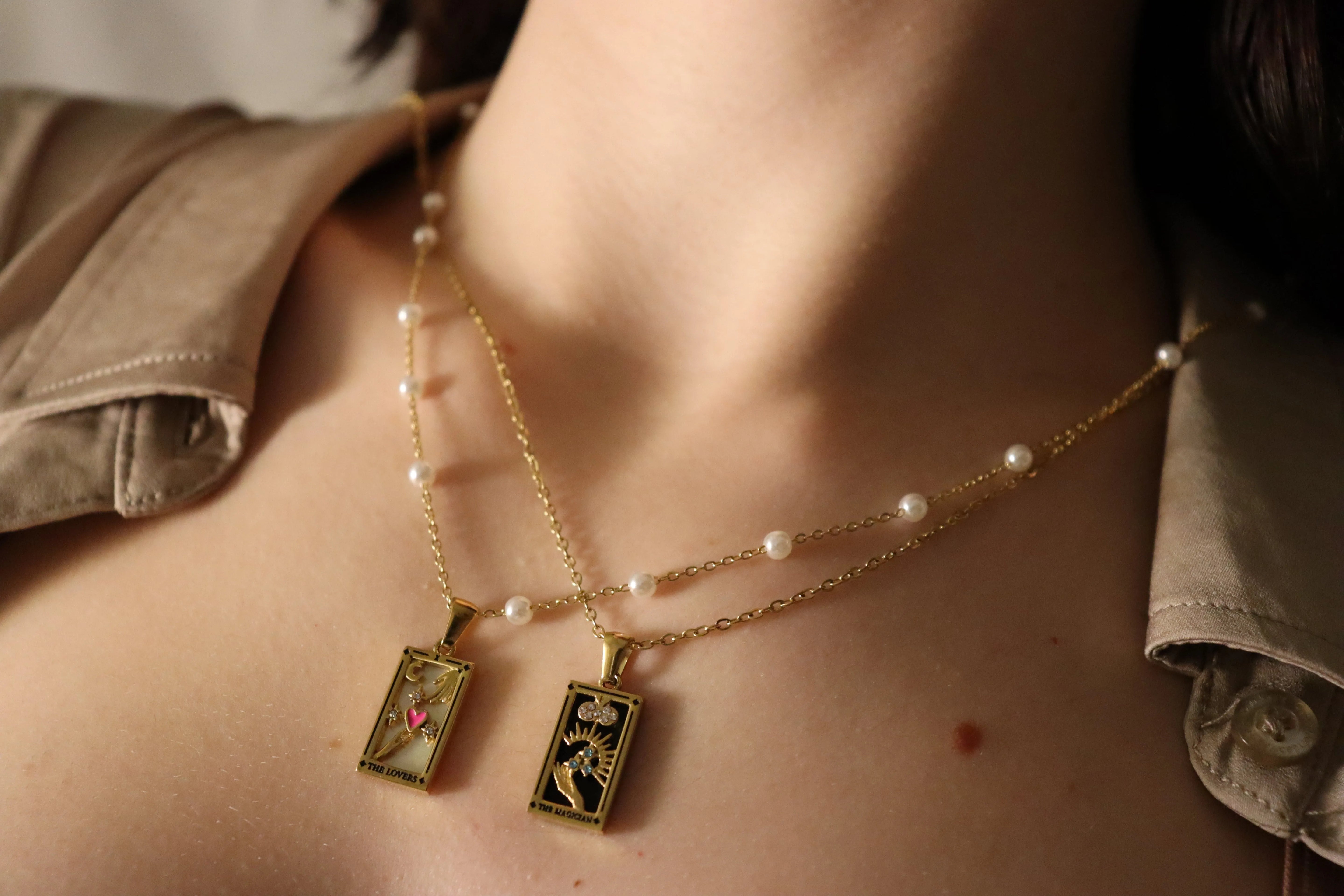 Gold Filled Tarot Necklace product images.