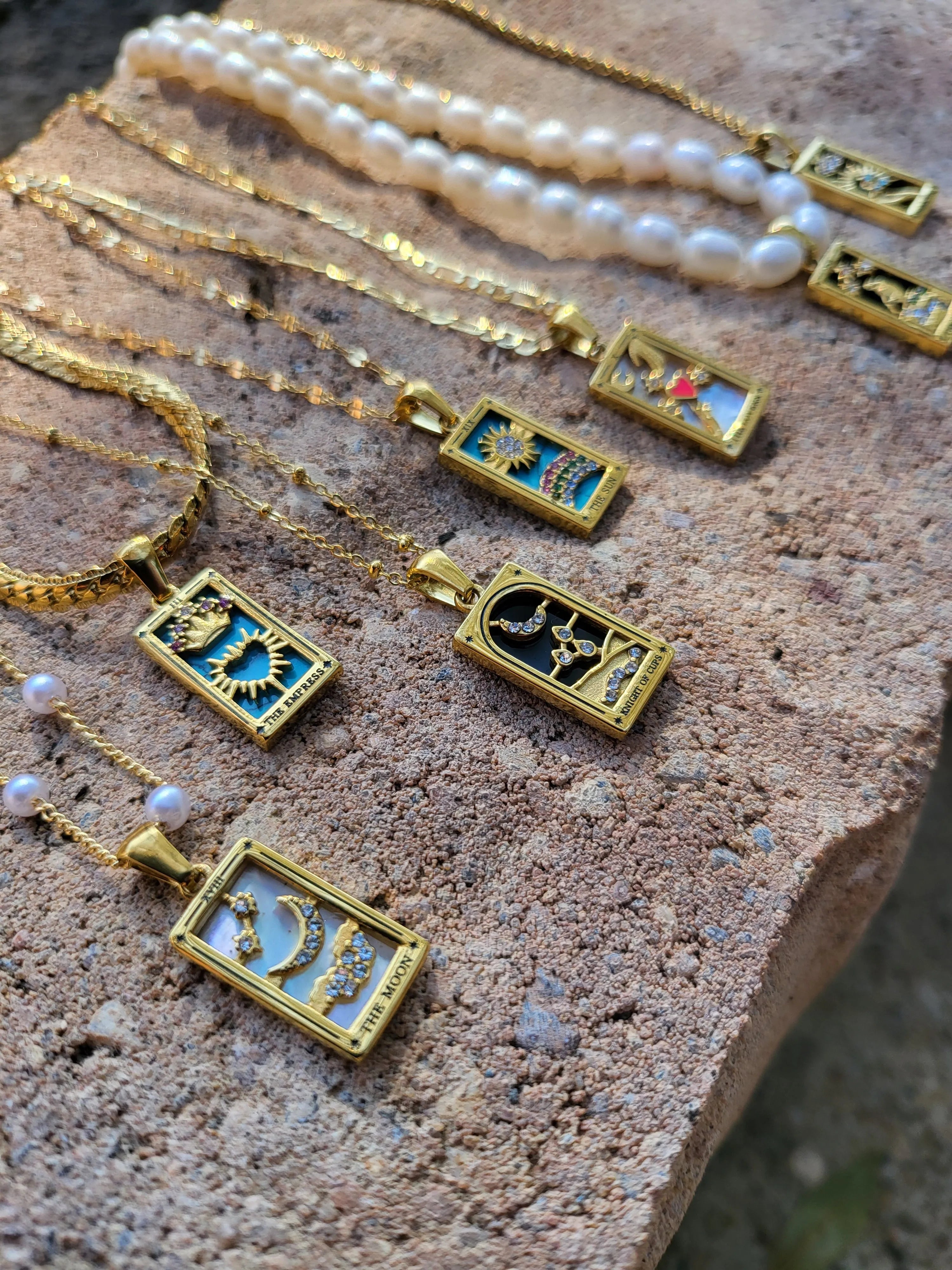 Gold Filled Tarot Necklace product images.