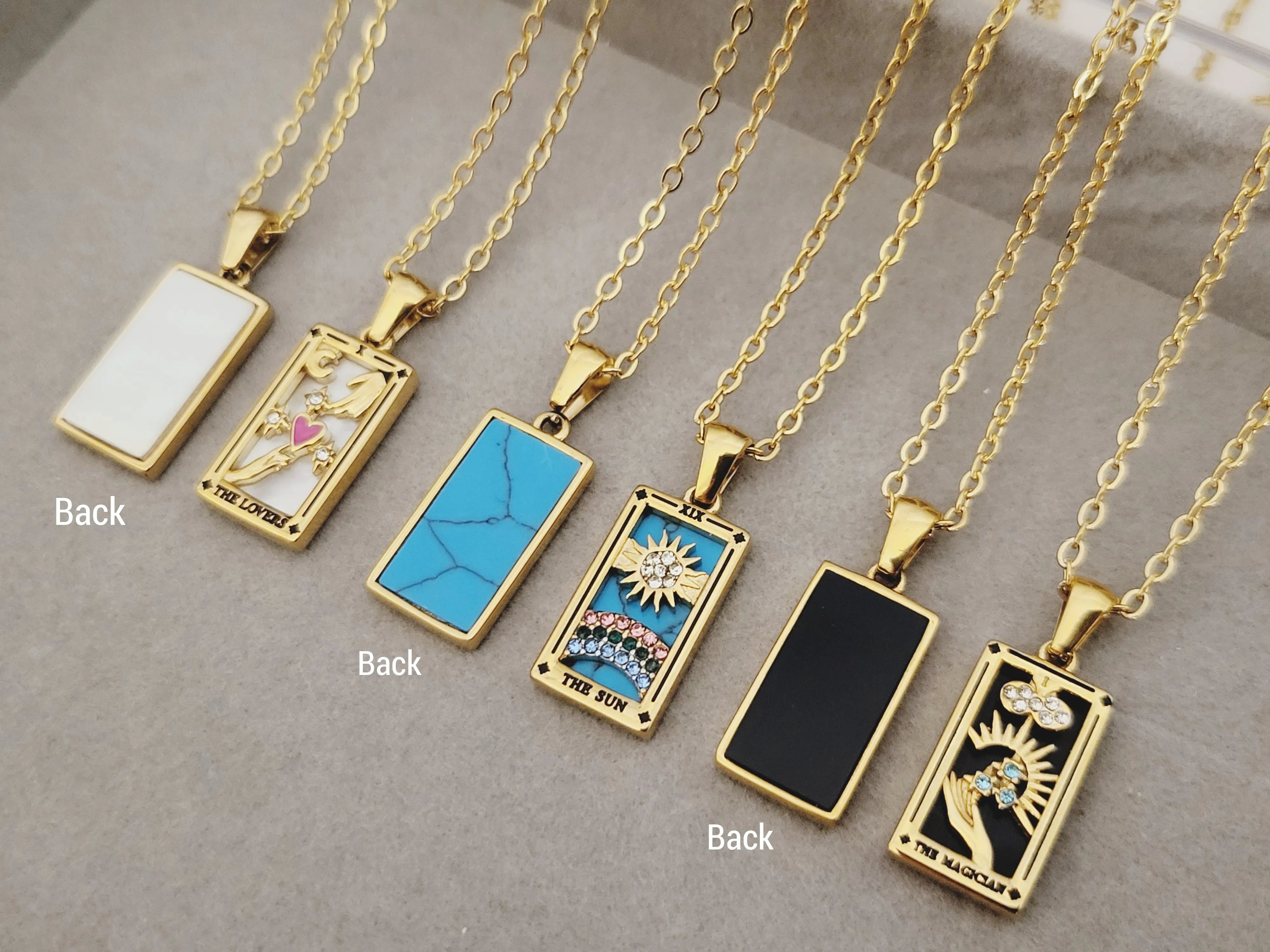 Gold Filled Tarot Necklace product images.