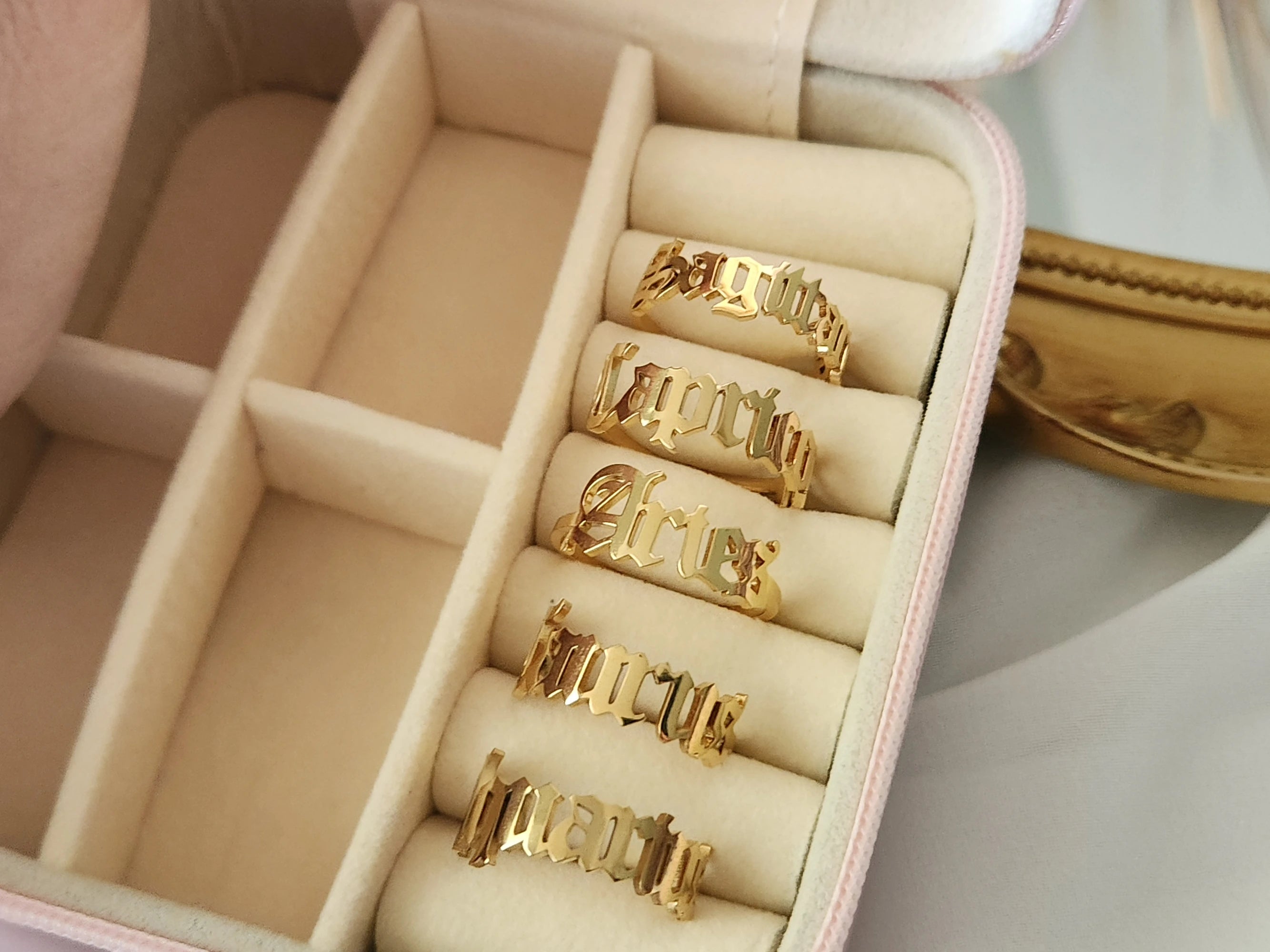 Gold Filled Adjustable Zodiac  Ring