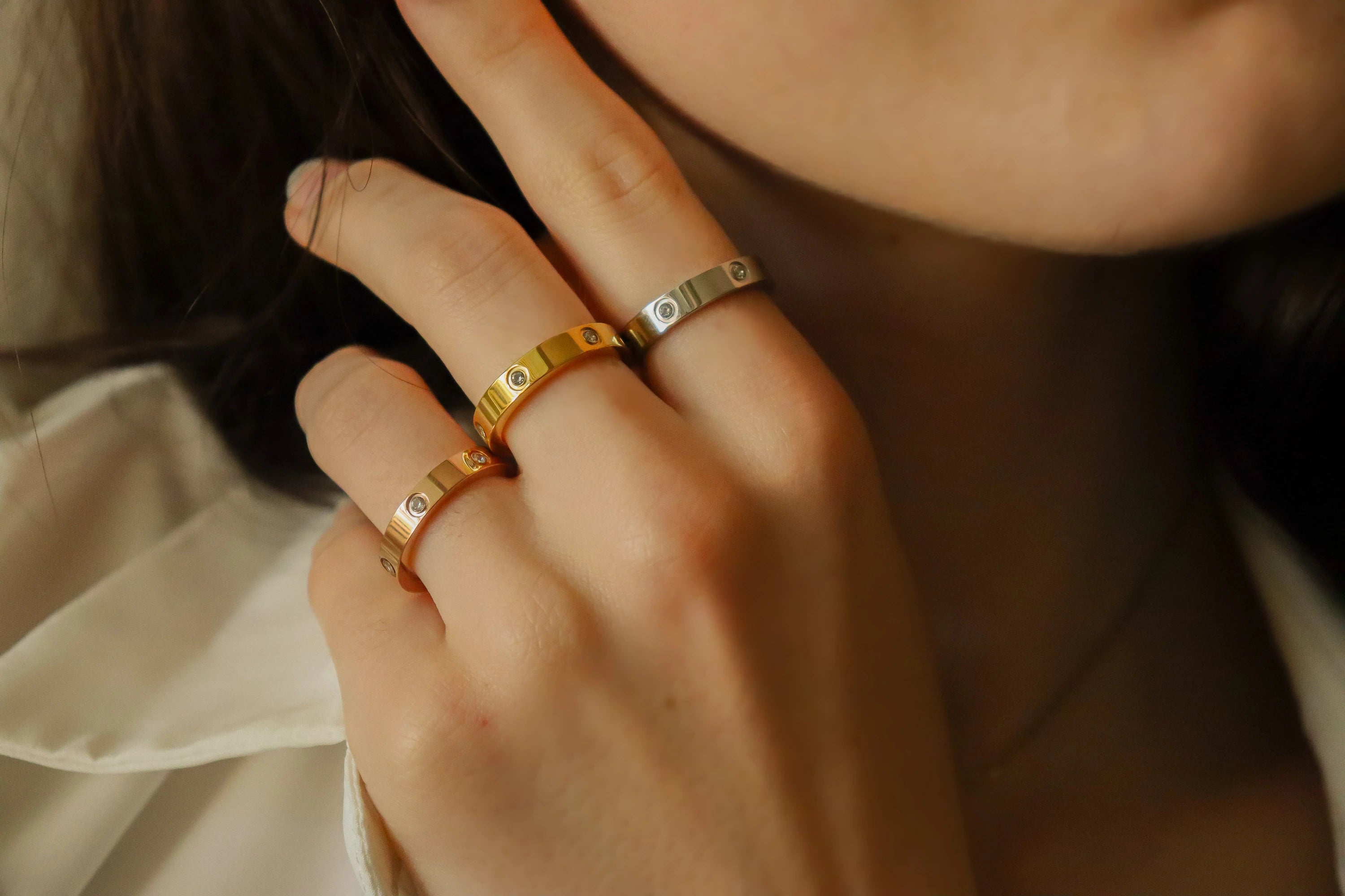 Gold Filled Stackable Band Rings