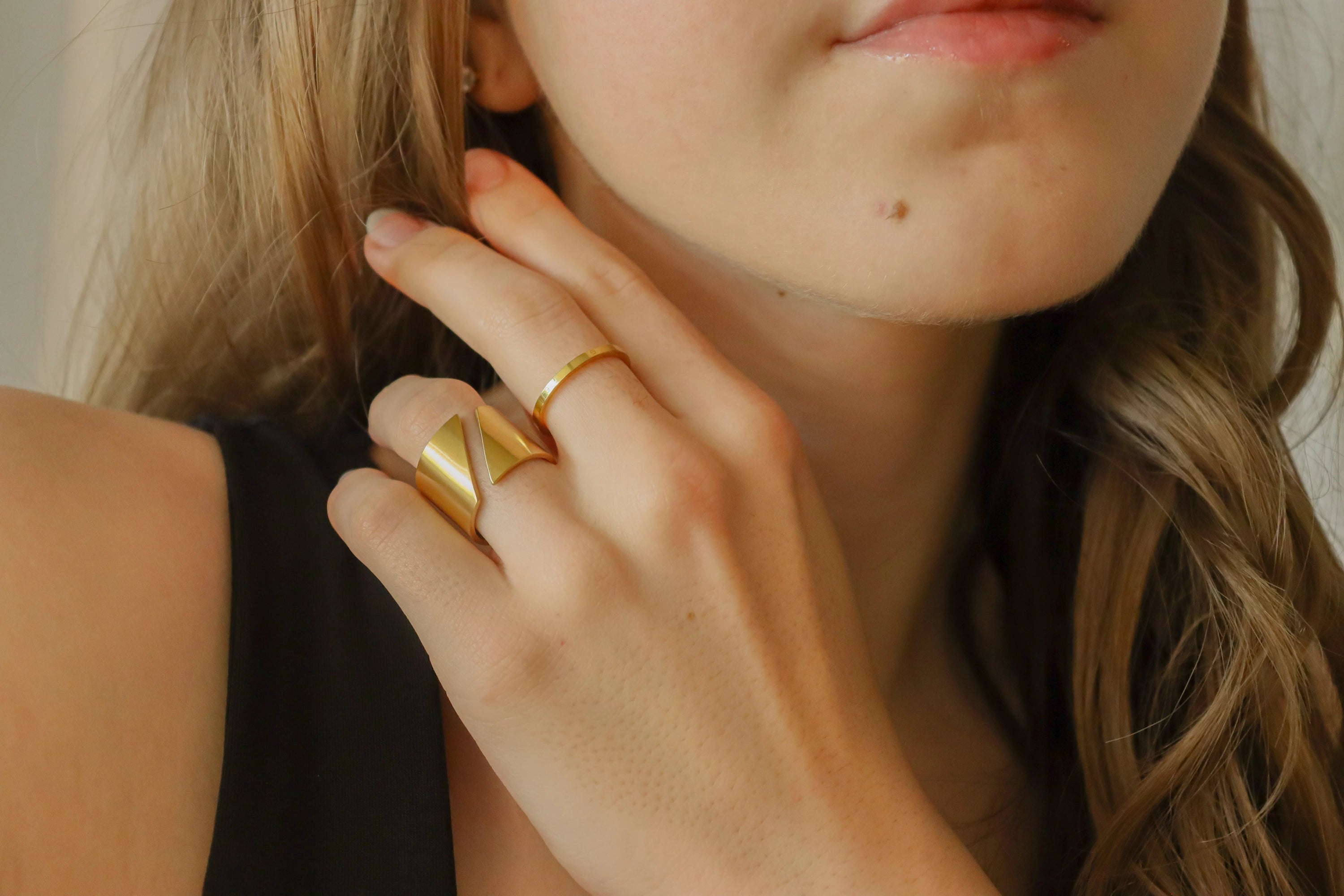 Gold Filled Trendy Geometric Ring