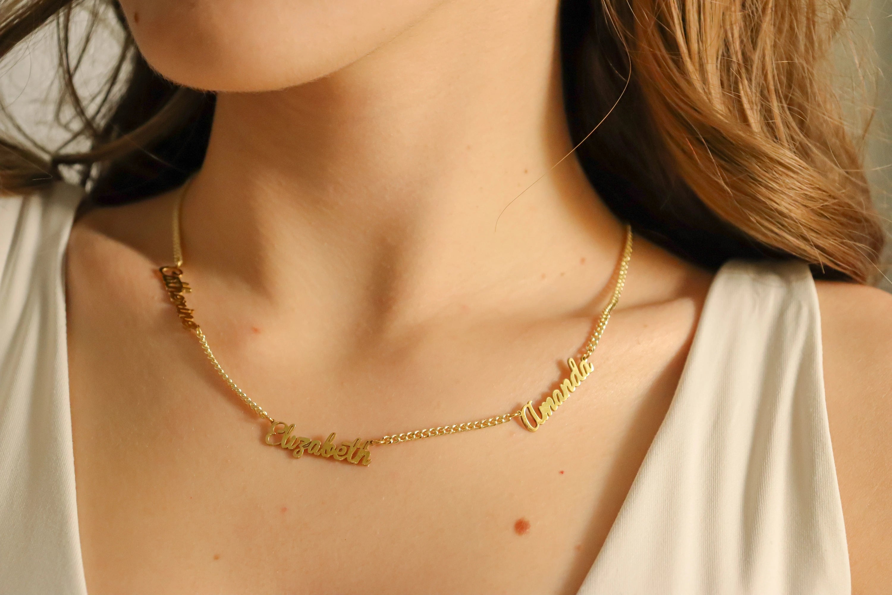 Gold Filled Family Name Necklace