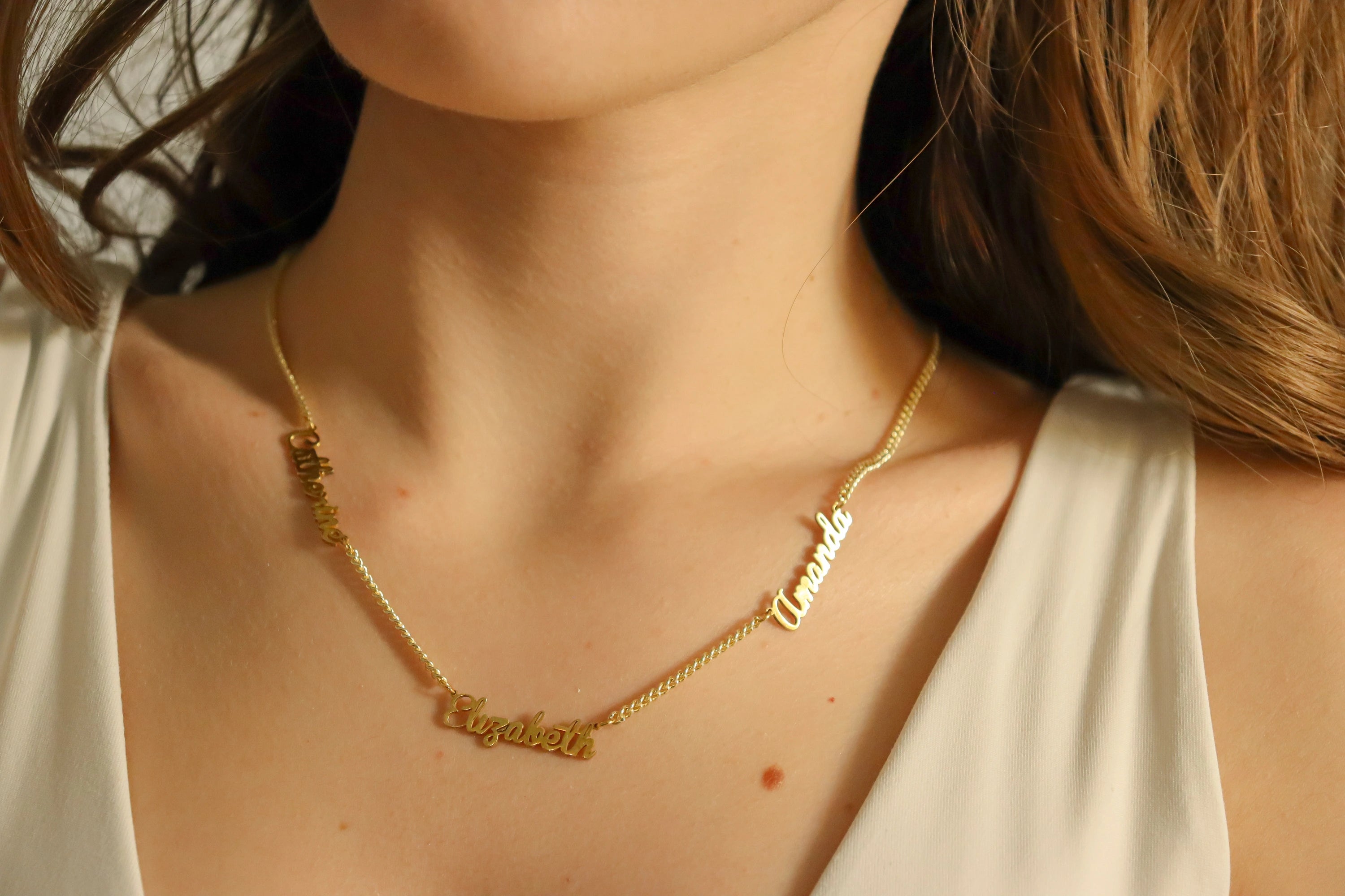 Gold Filled Family Name Necklace