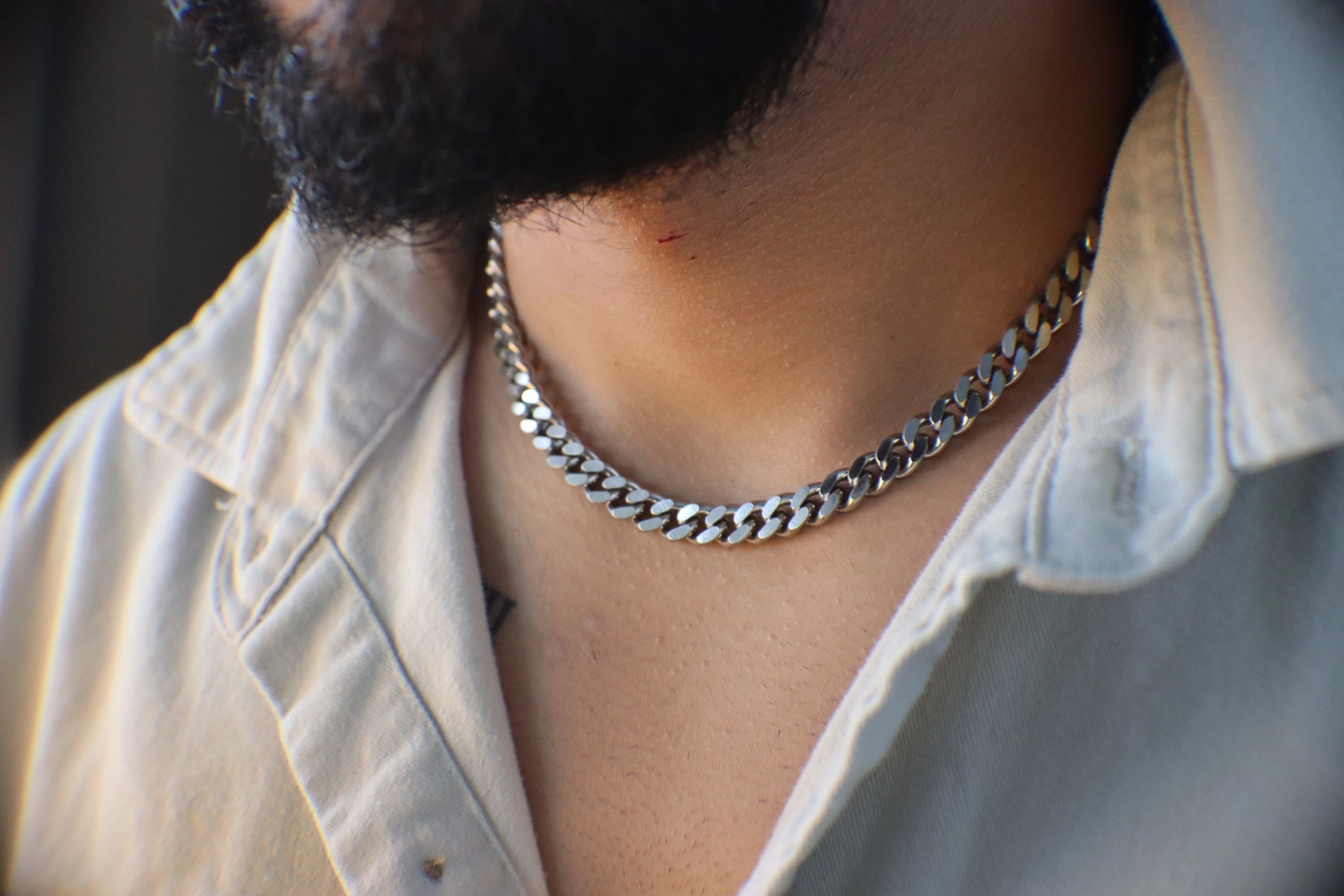 Silver Cuban Necklace