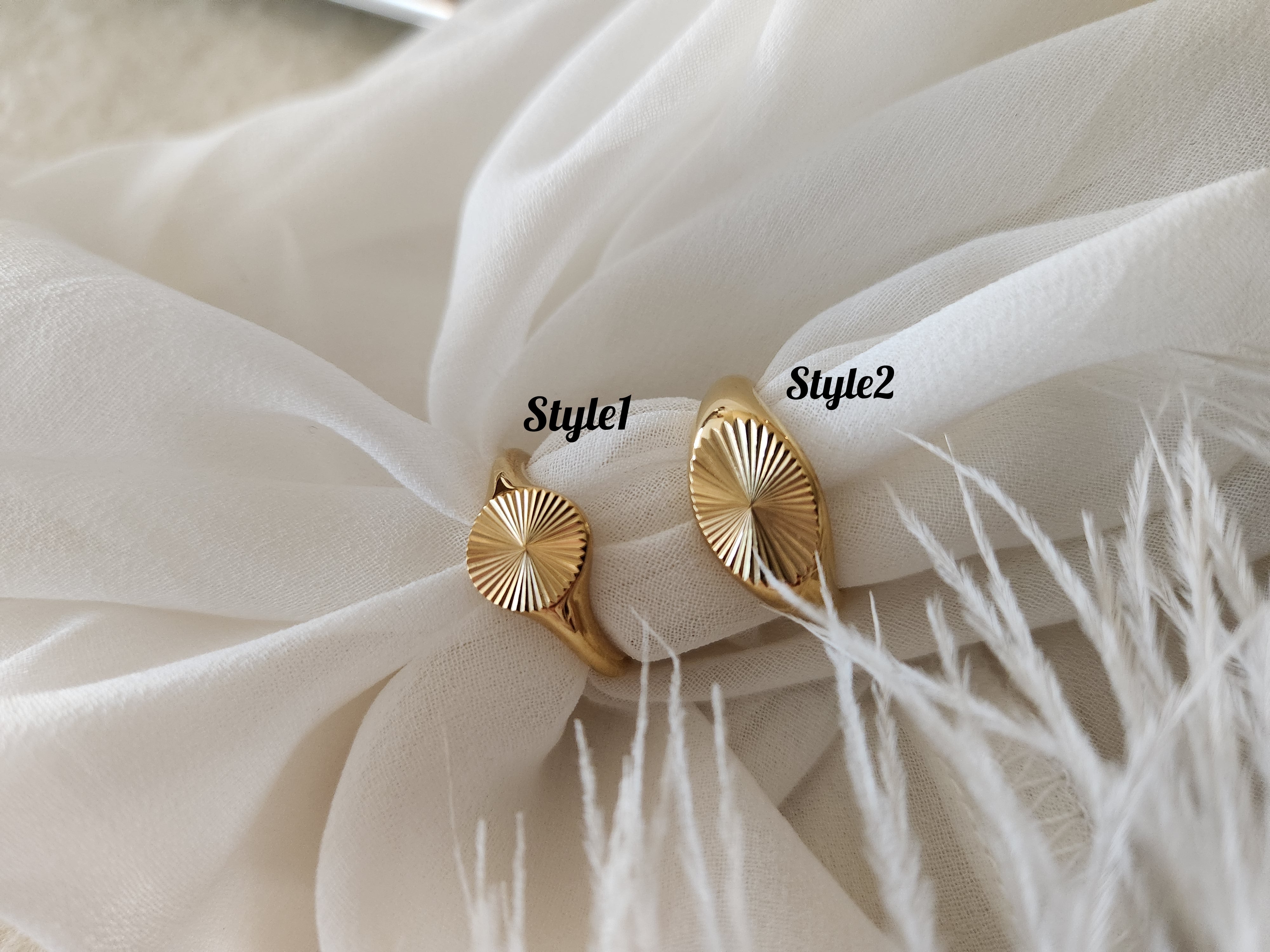 Gold Filled Sunburst Rings