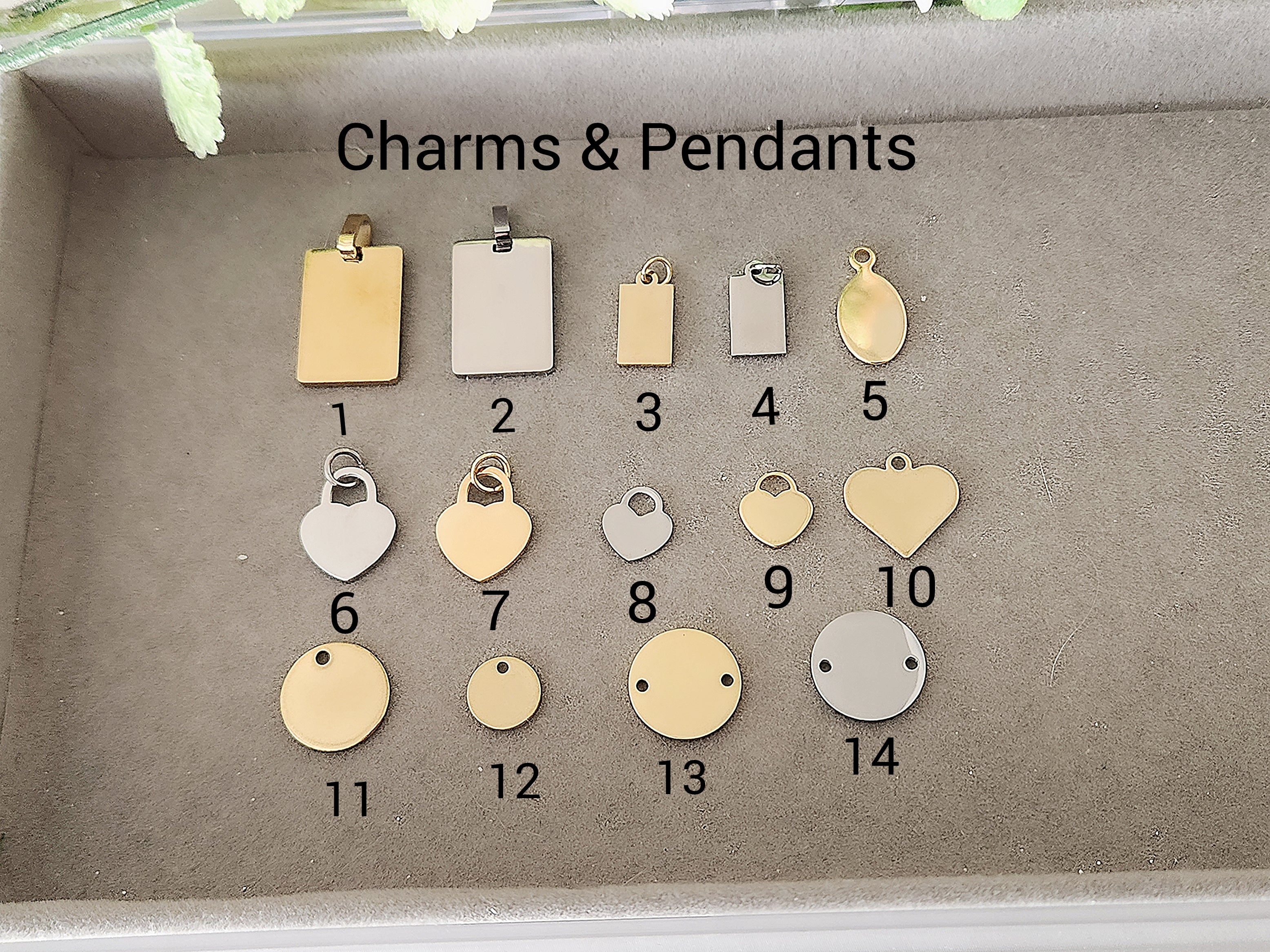 Custom  Engraved Charms Add our products.