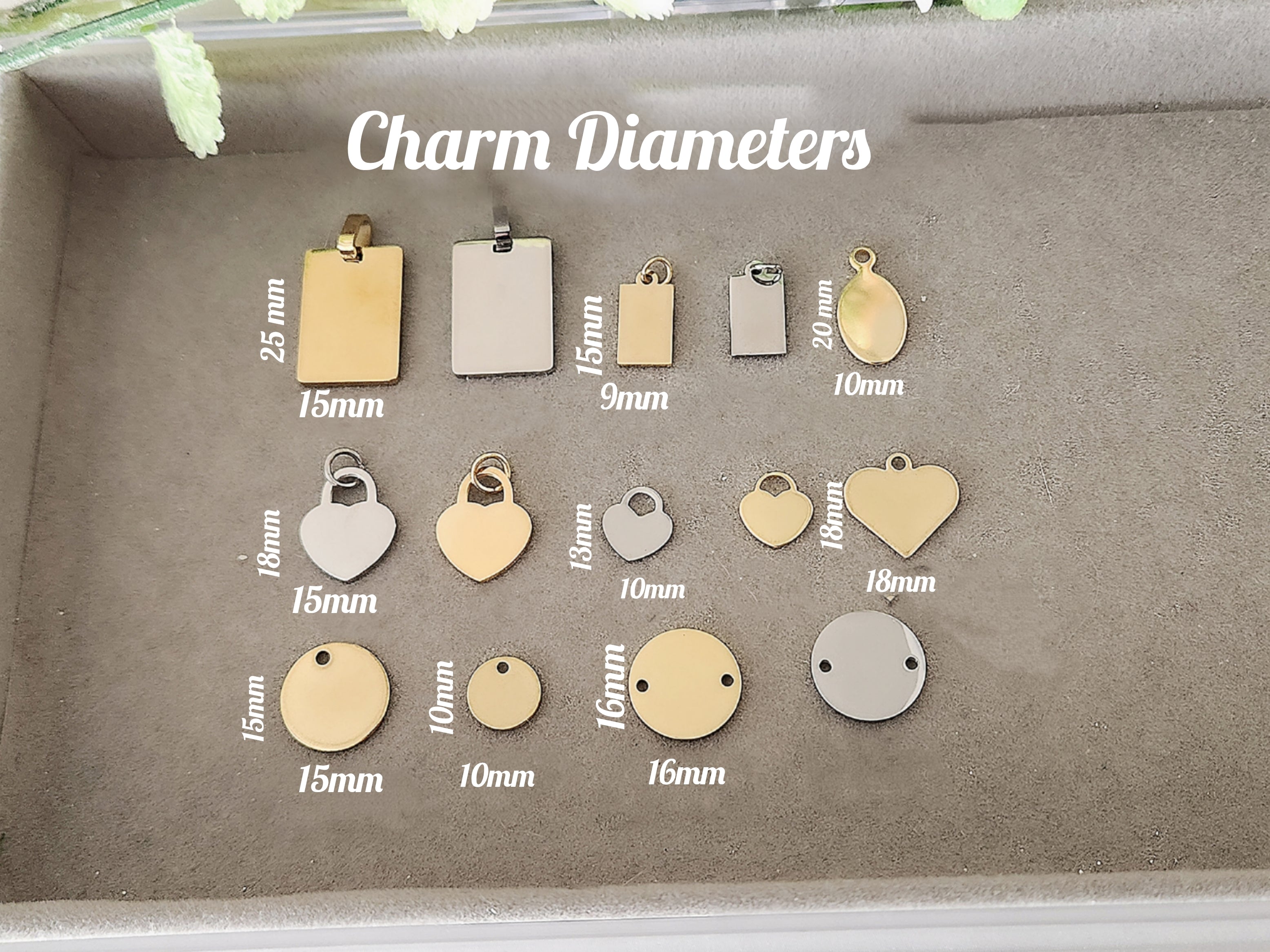 Custom  Engraved Charms Add our products.
