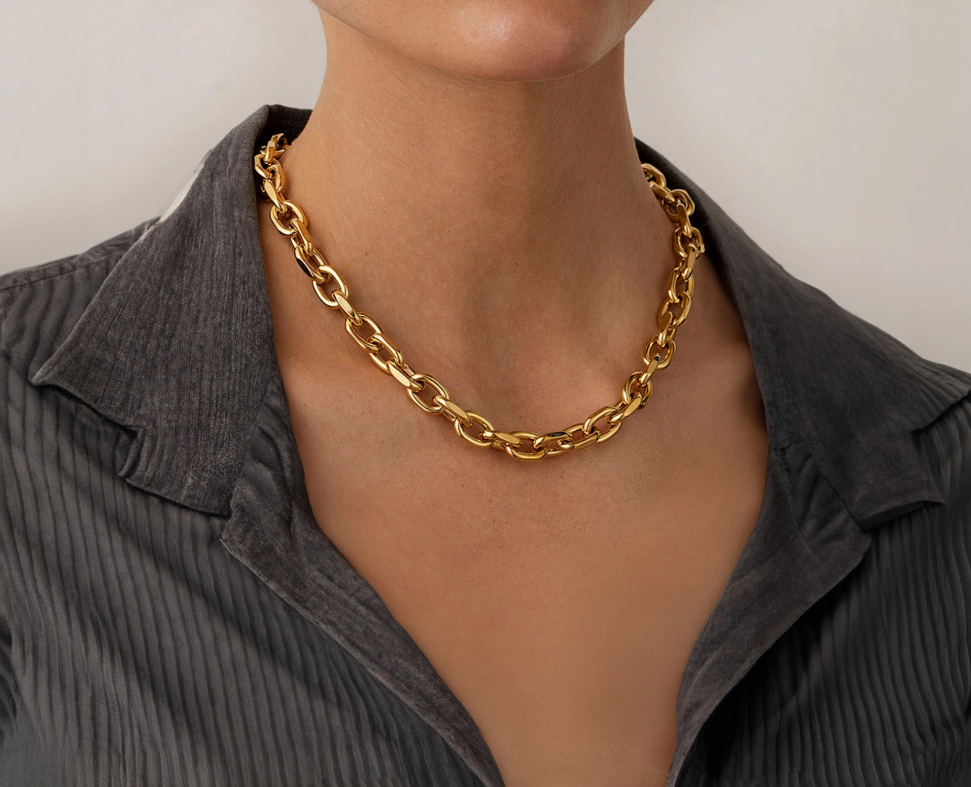 Gold Filled KZ Toggle Chunky Necklace