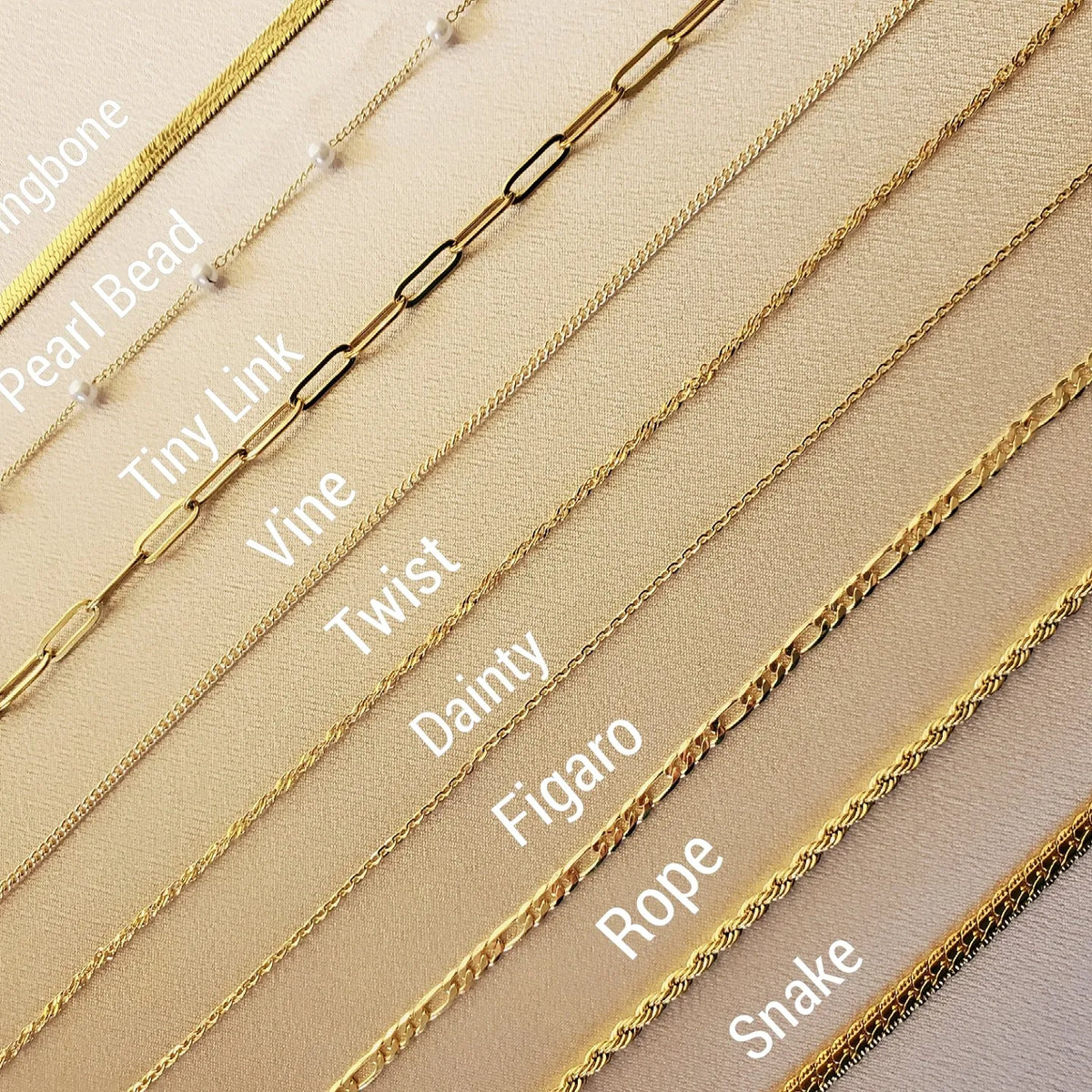 Gold Filled Non Tarnish Unisex Chain Necklace